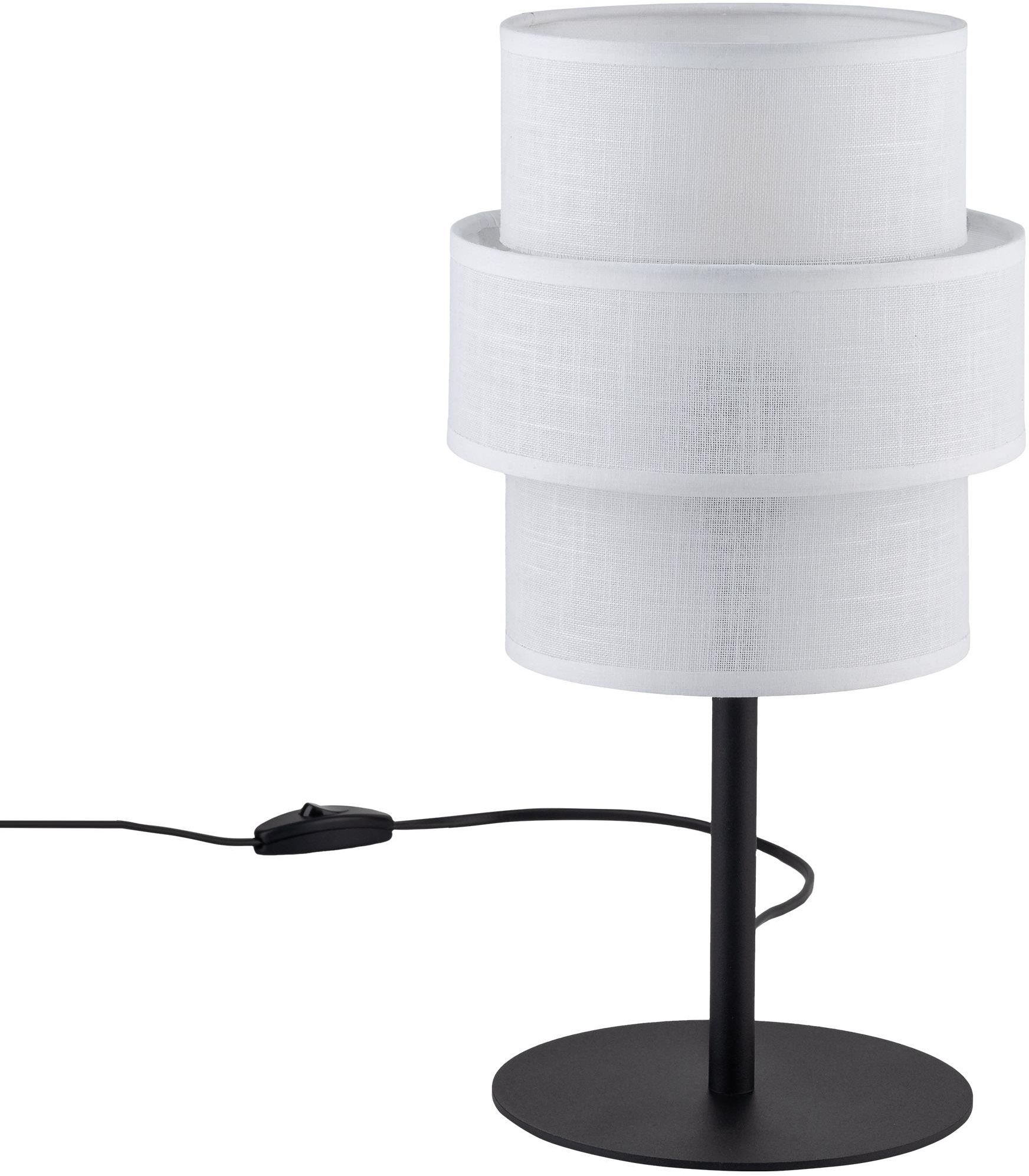 TK Lighting Calisto lampada da tavolo 1x15 W bianco-nero 5893