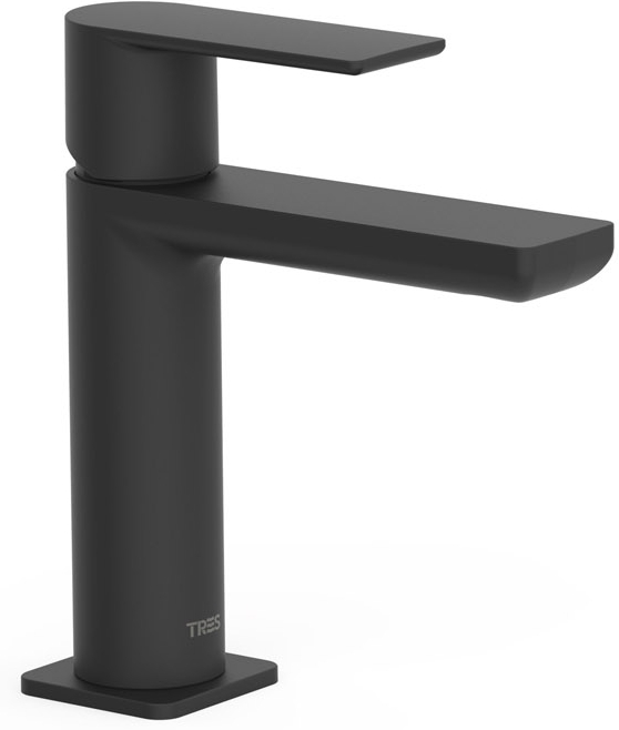 Tres Loft-Tres rubinetto per lavabo verticale nero 20010301NM