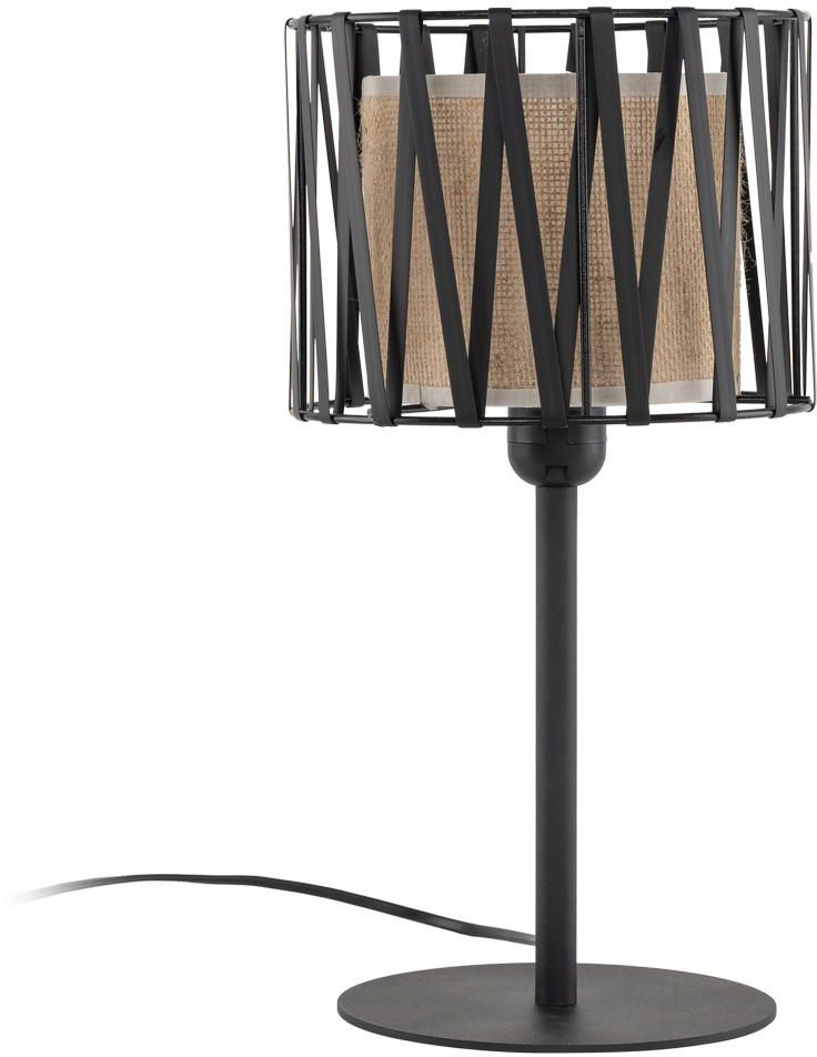 TK Lighting Harmony lampada da tavolo 1x15 W nero-marrone 5889