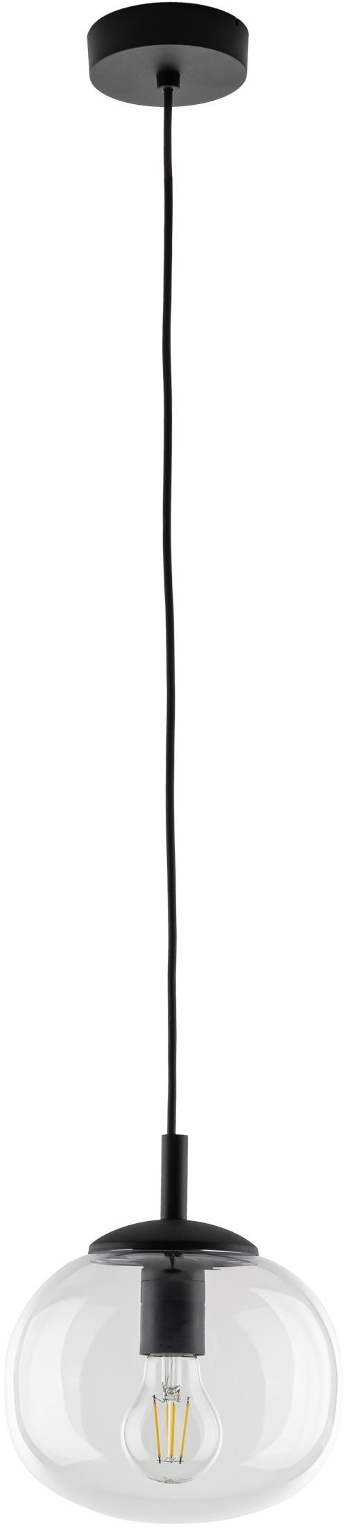 TK Lighting Vibe lampada sospesa x15 W nero-trasparente 5823