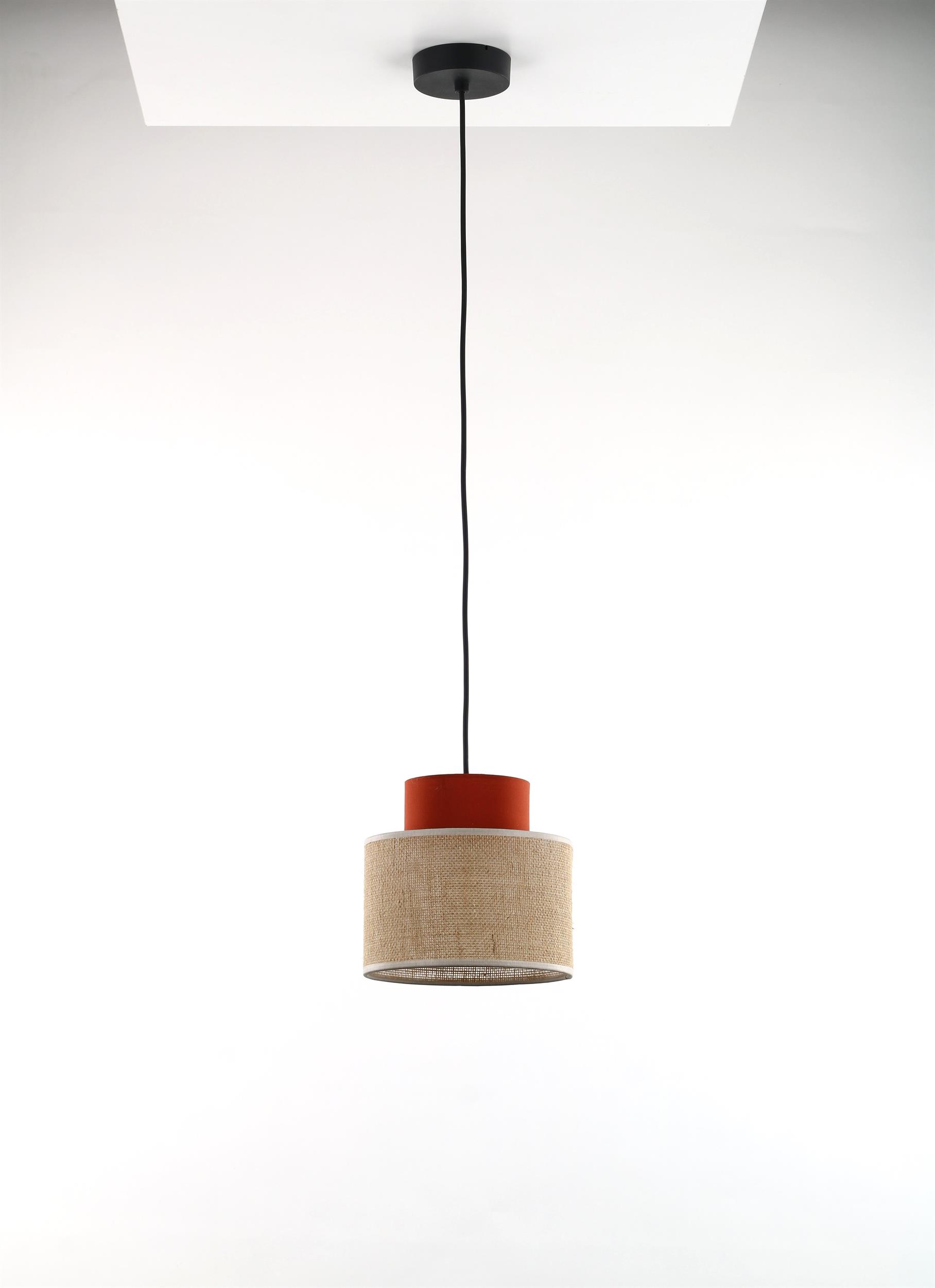TK Lighting Duo lampada sospesa 1x15 W nero-marrone 3139