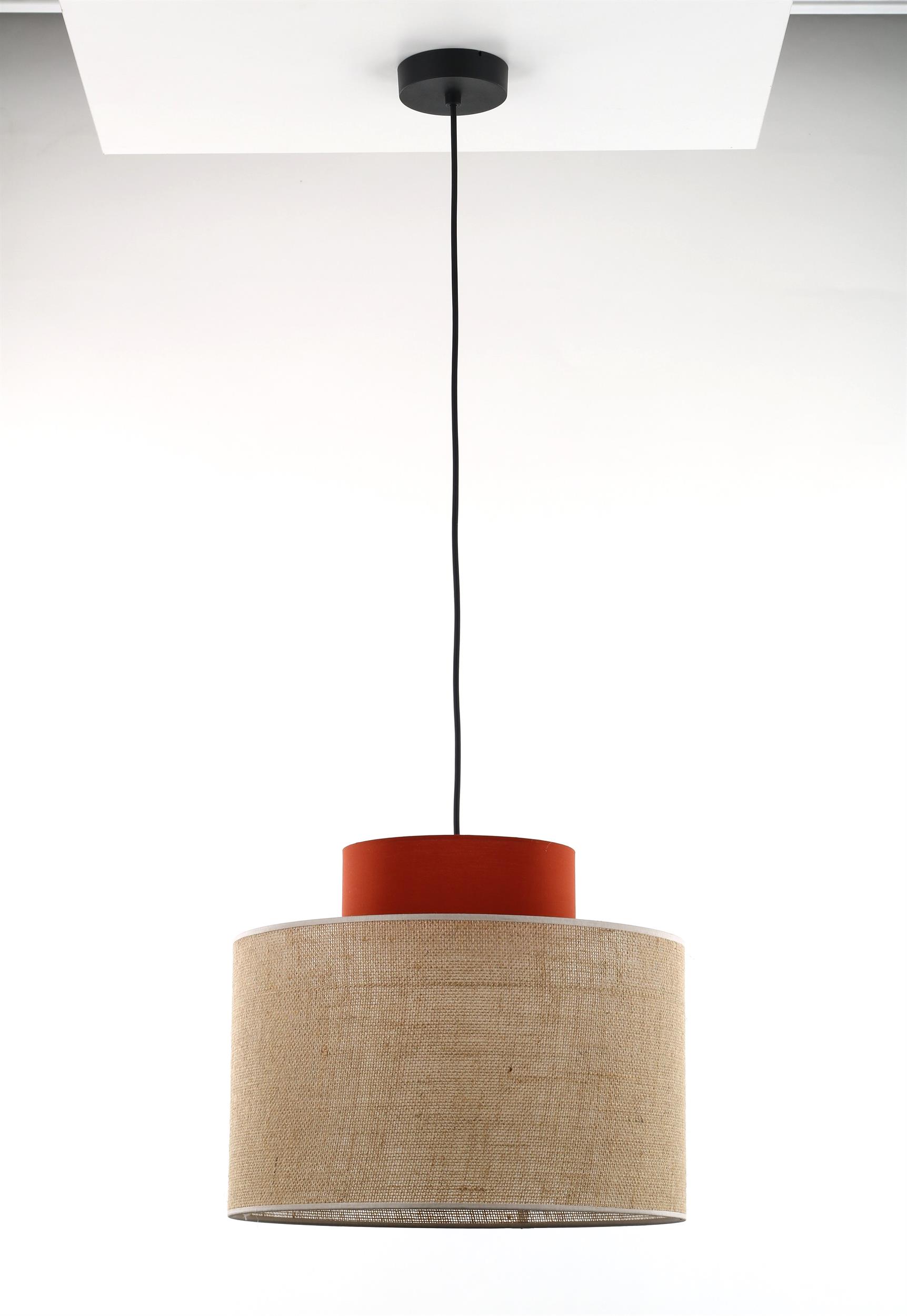 TK Lighting Duo lampada sospesa 1x15 W nero-marrone 2785