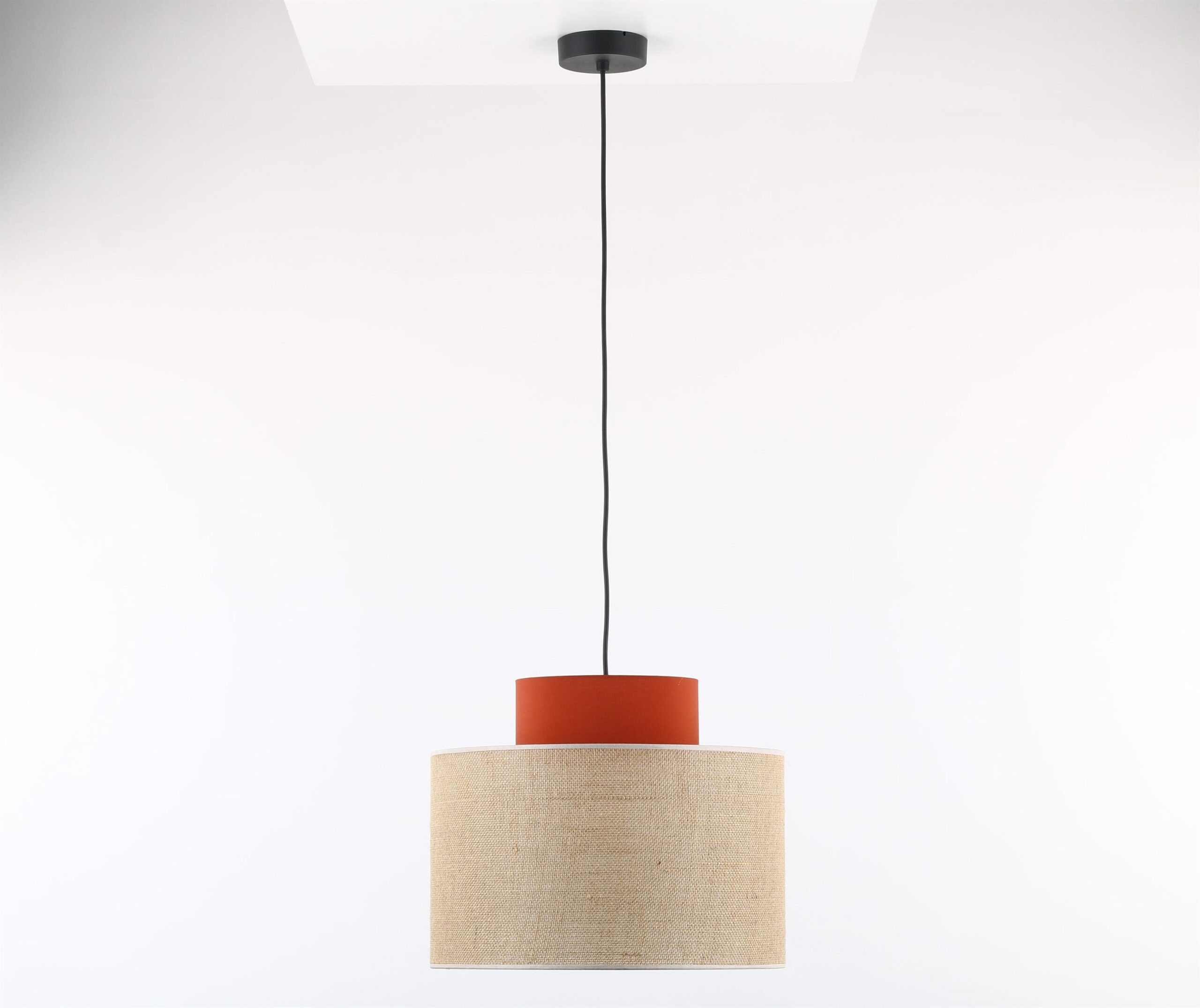 TK Lighting Duo lampada sospesa 1x15 W nero-arancione 3227