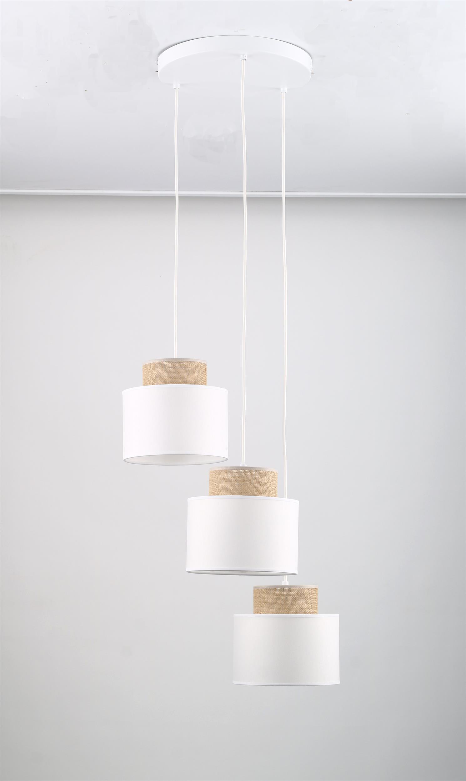 TK Lighting Duo lampada sospesa 3x15 W bianco 2594