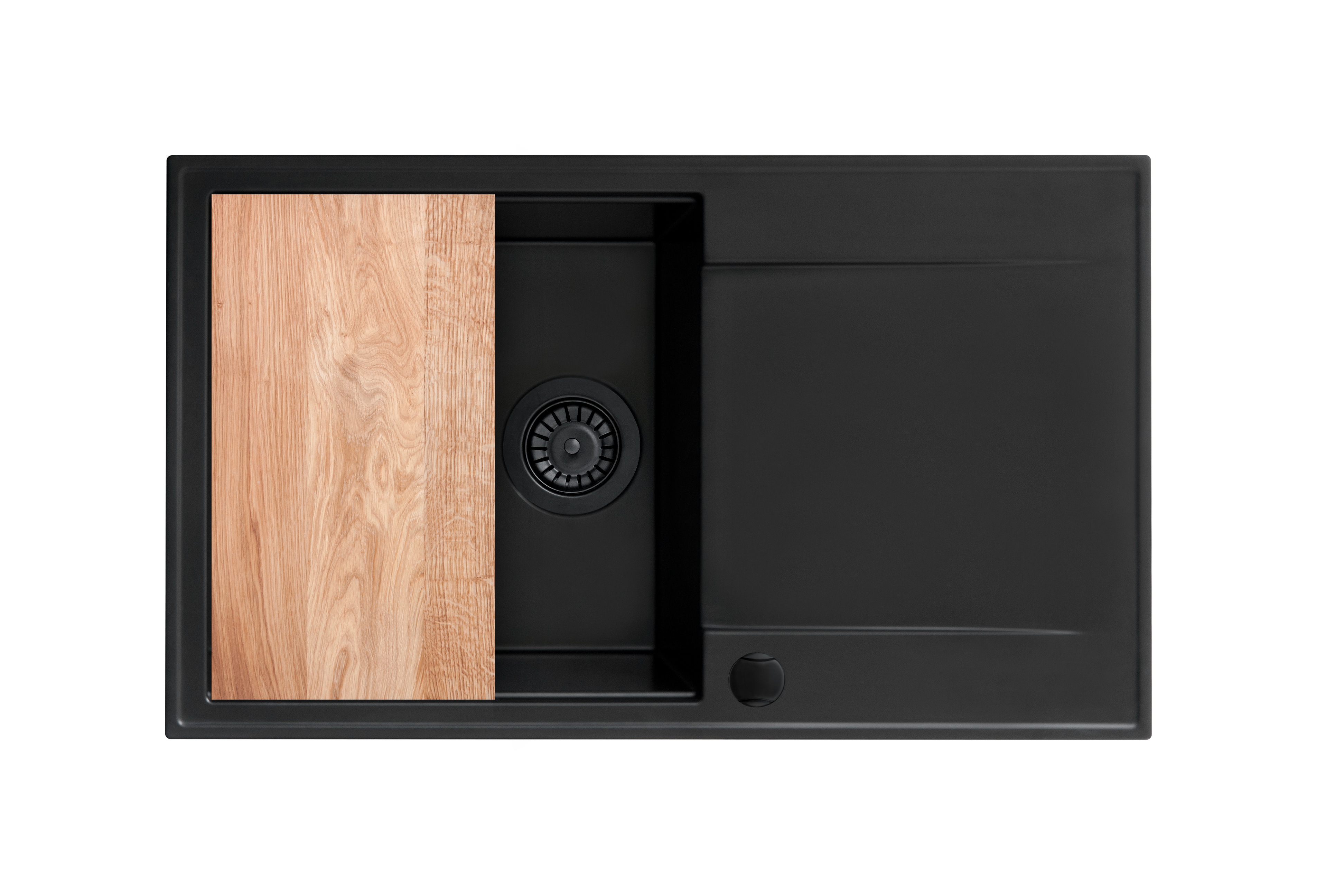 Berg Diva lavello in granito 78x46 cm nero BRD1911