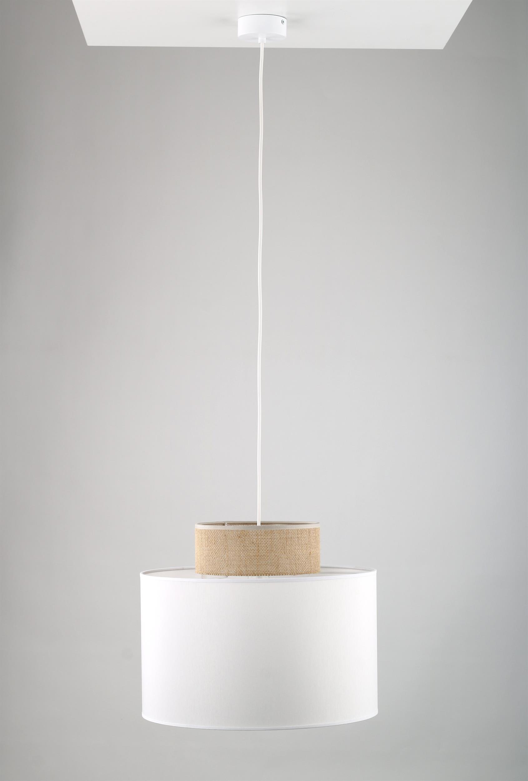 TK Lighting Duo lampada sospesa 1x15 W bianco 1856