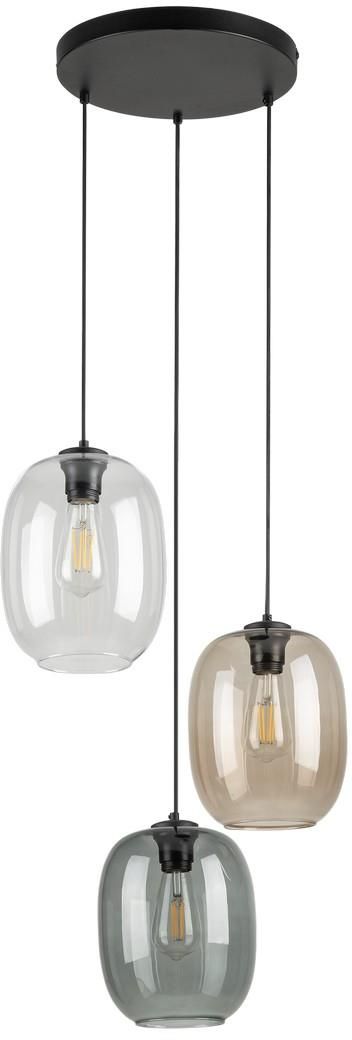 TK Lighting Elio lampada sospesa 3x15 W nero 5973