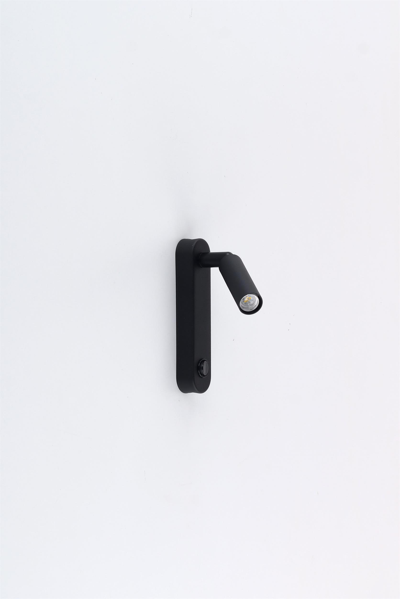 TK Lighting Enza lampada da parete 1x6 W nero 6621