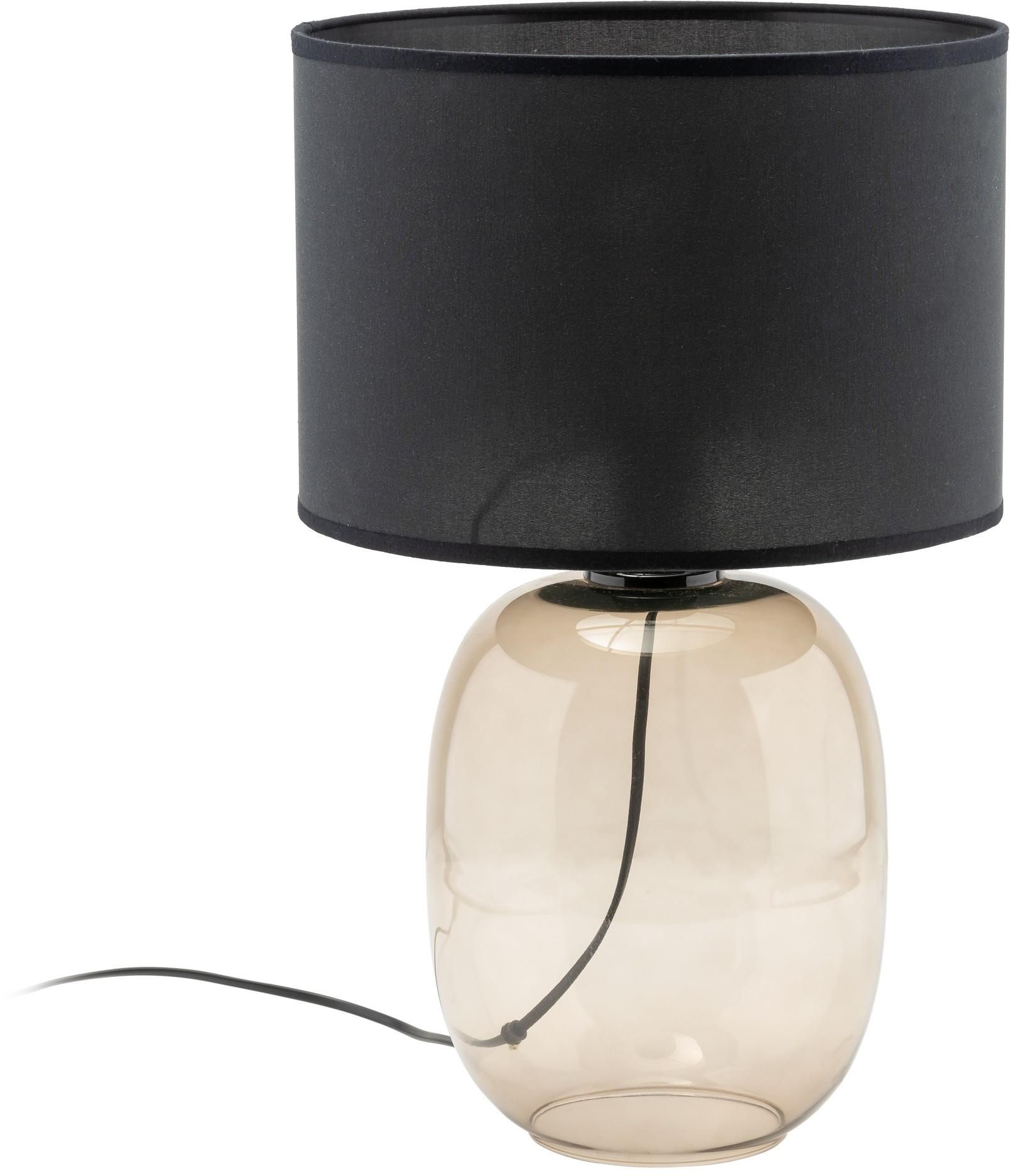 TK Lighting Melody lampada da tavolo 1x15 W nero-ambra 5988