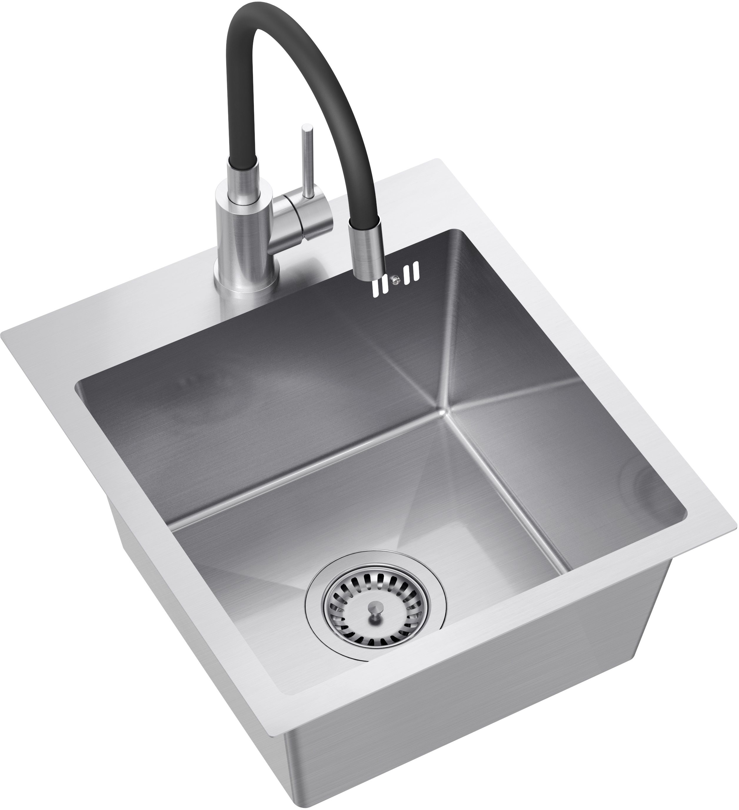 Quadron Luke lavello con rubinetto acciaio/acciaio ZH4045BS_3323503BL