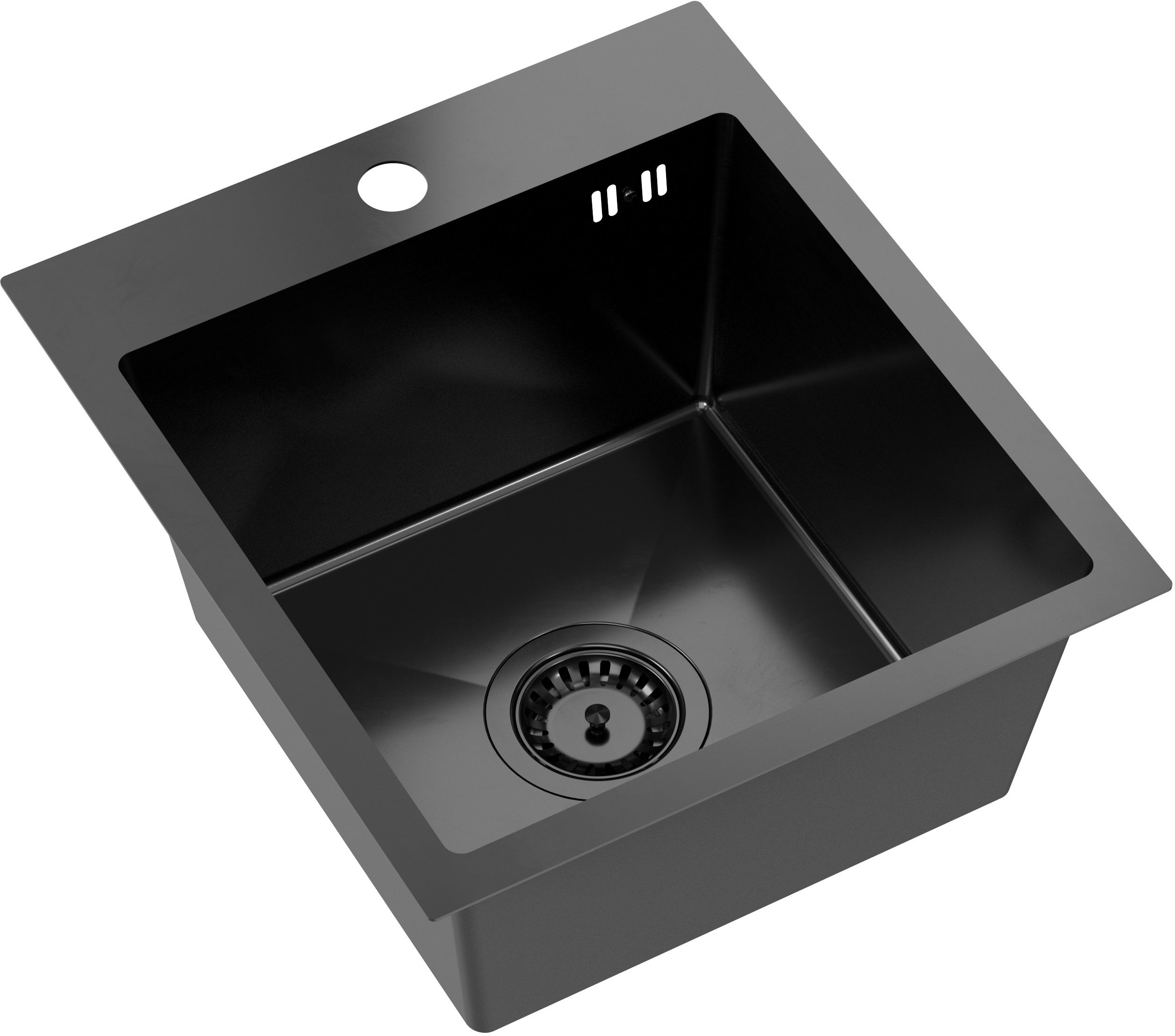 Quadron Luke lavello in acciaio con sifone 40x45 cm ZH4045PVDBLM
