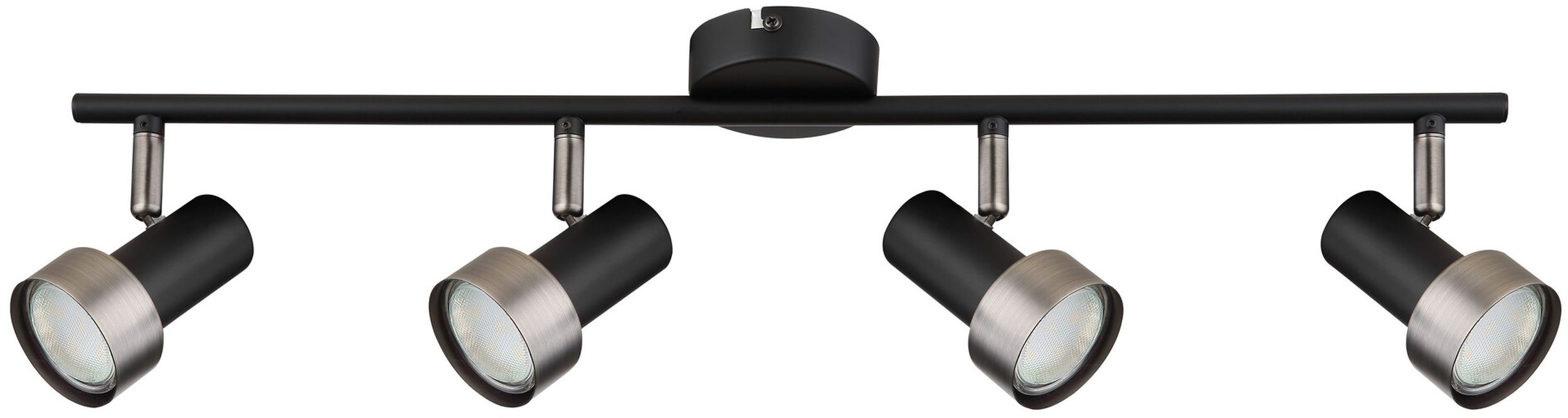 Rabalux Konrad lampada da soffitto 4x50 W nero-argento 73014