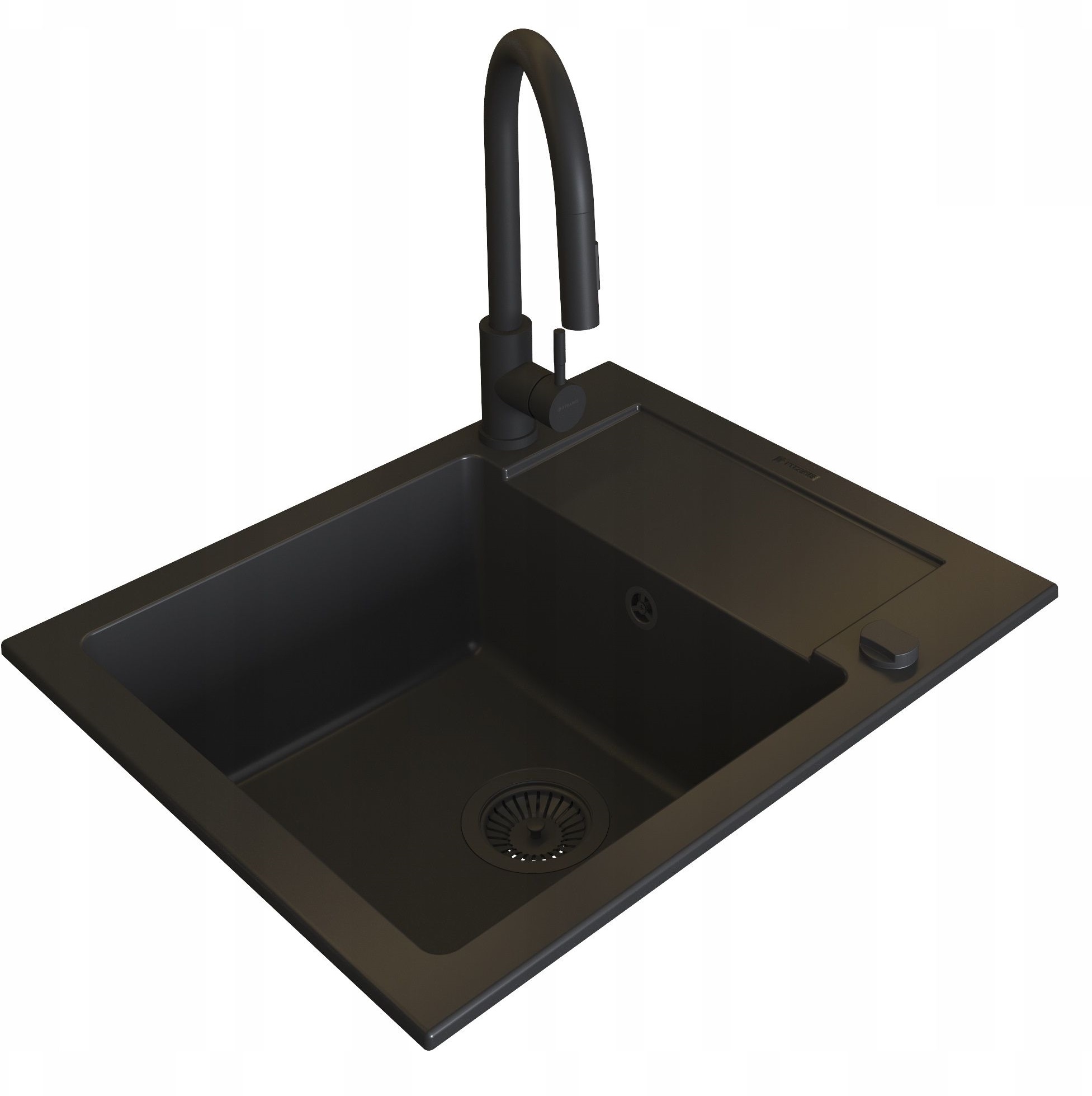 Pyramis Mido lavello con rubinetto nero/nero 070167602BE