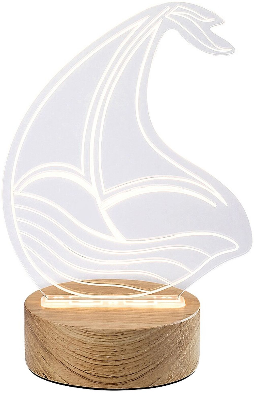 Rabalux Akali lampada da tavolo 1x2 W trasparente-legno 76001