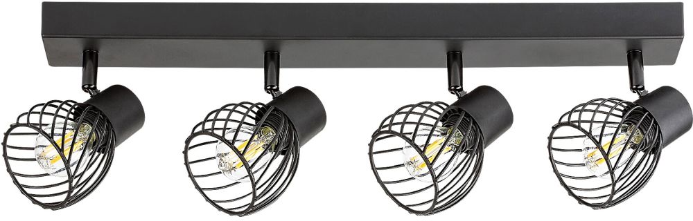 Rabalux Aberama lampada da soffitto 4x10 W nero 73004