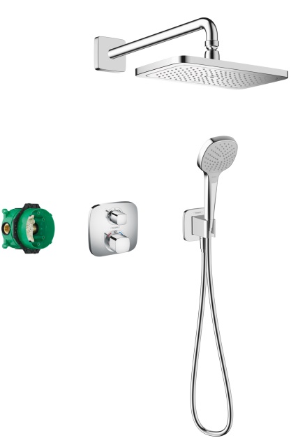 Hansgrohe Croma E set doccia da incasso con termostato con soffione cromo 27953000
