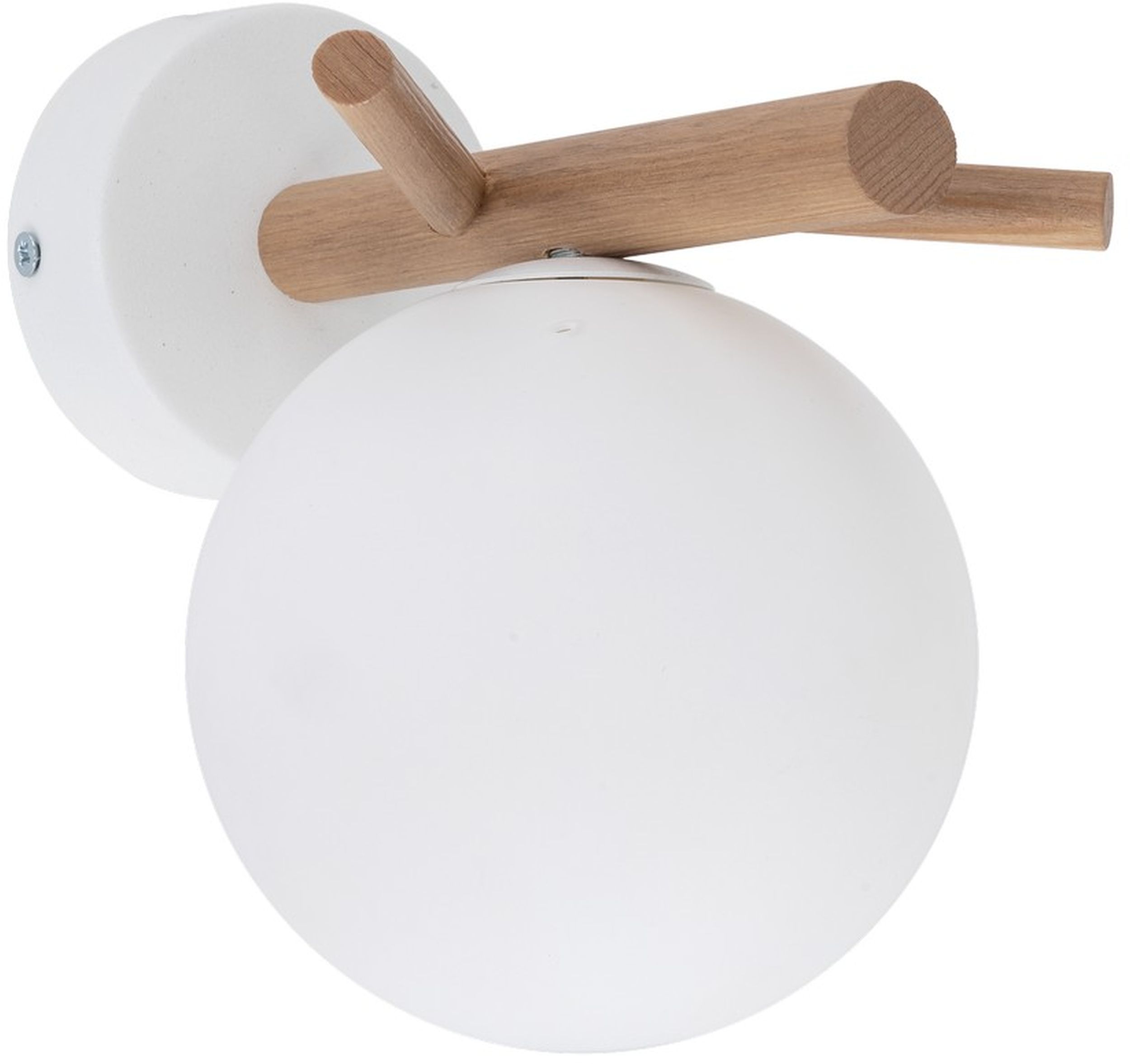 TK Lighting Sheron lampada da parete 1x6 W bianco-legno 5307