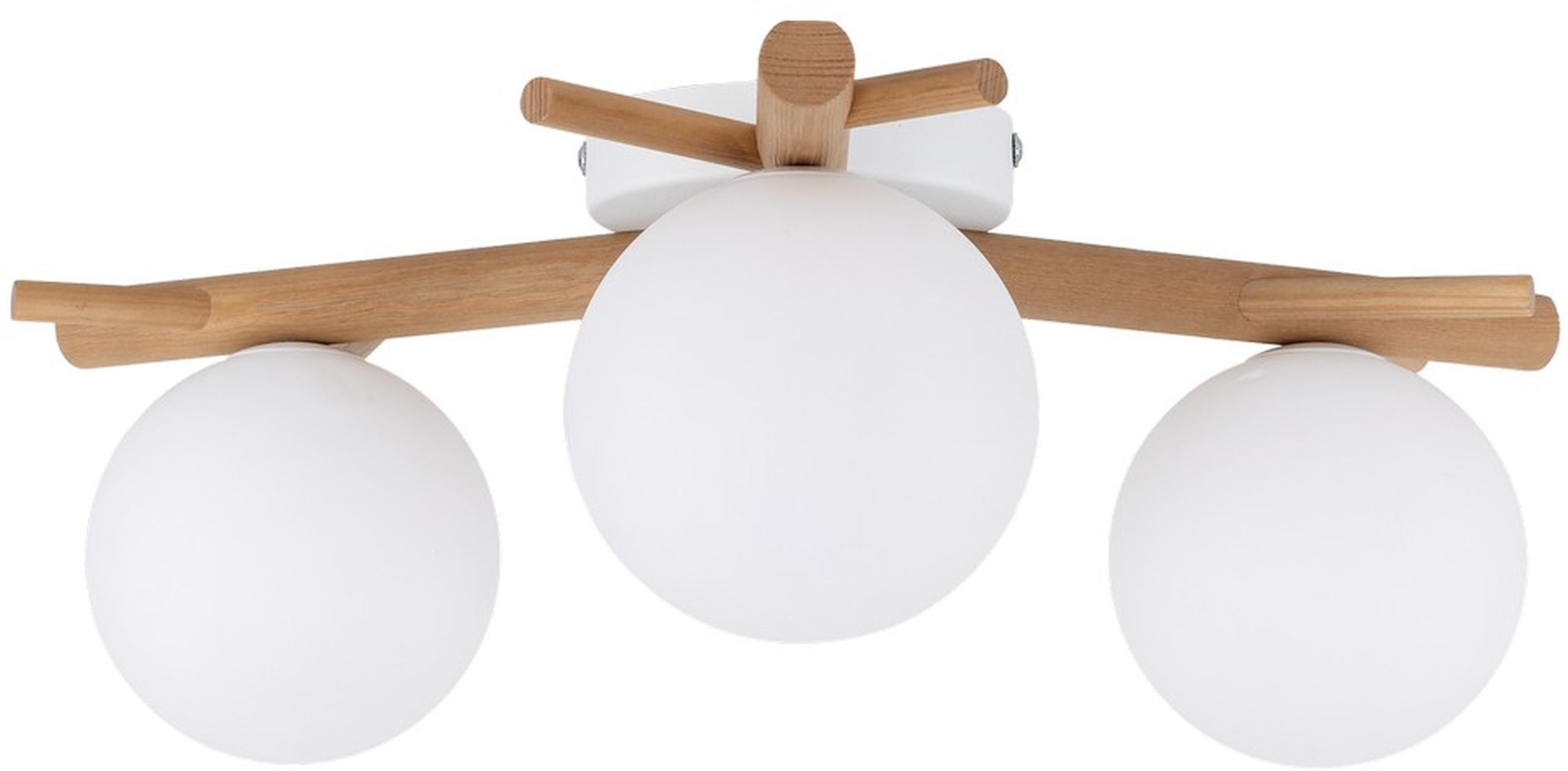 TK Lighting Sheron lampada da soffitto 3x6 W bianco-legno 5308