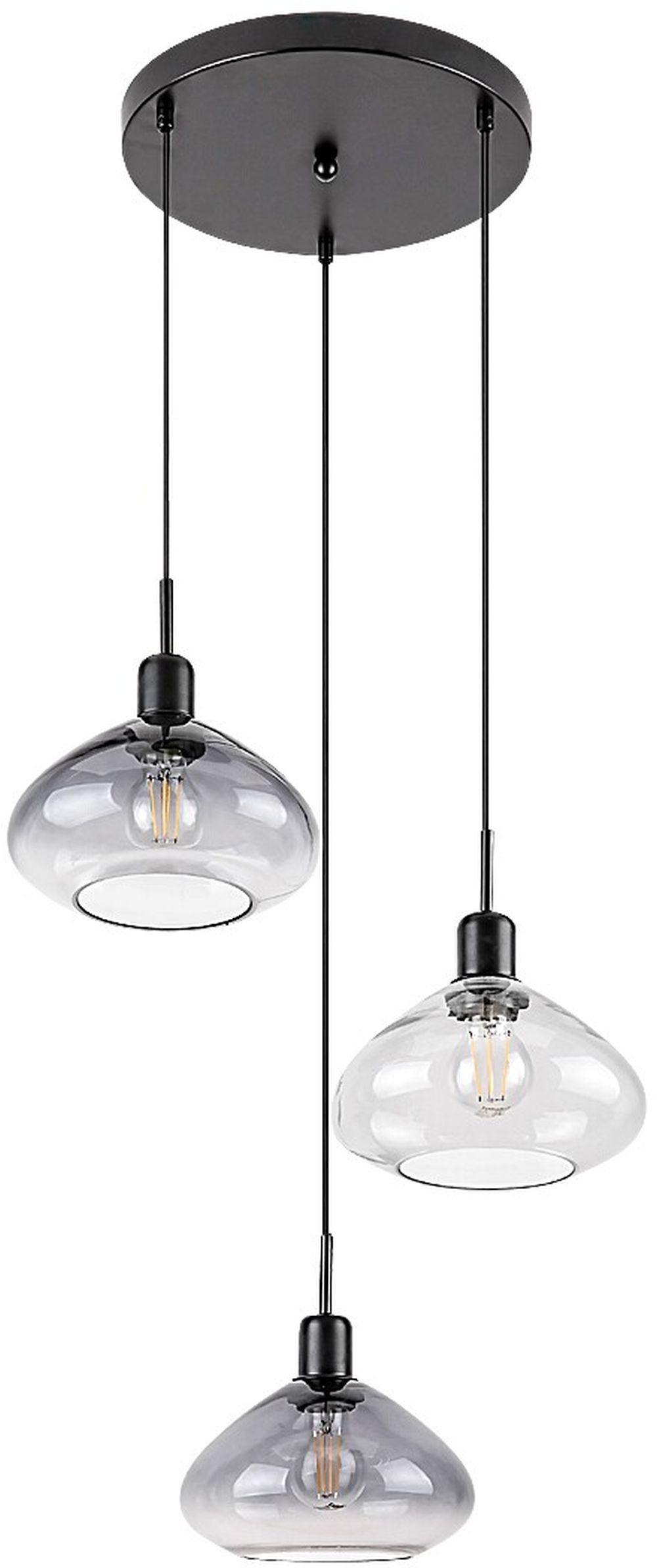 Rabalux Dvora lampada sospesa 3x40 W nero 72023