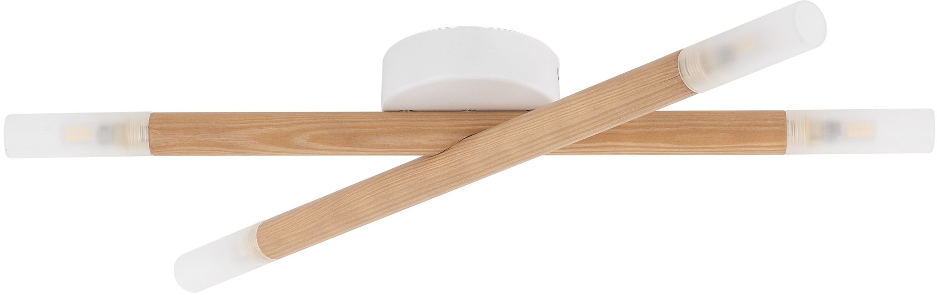 TK Lighting Noble lampada da parete 4x6 W bianco-legno 4524