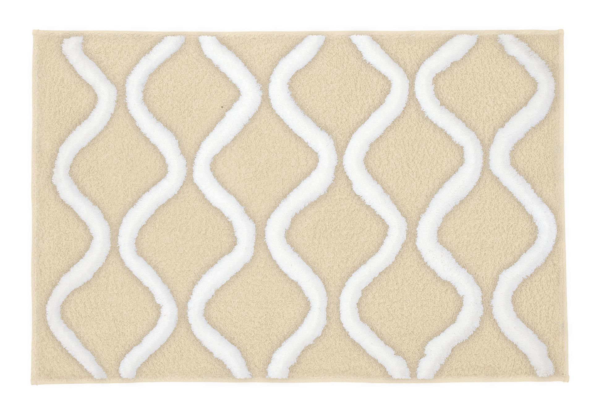 Kleine Wolke Piana tappetino da bagno 90x60 cm rettangolare bianco-beige 9180226519