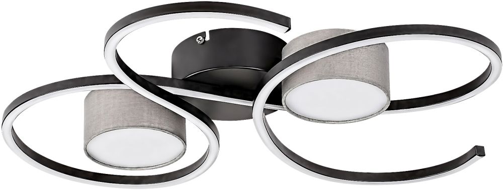 Rabalux Shiena lampada da soffitto 1x38 W nero-grigio 71116