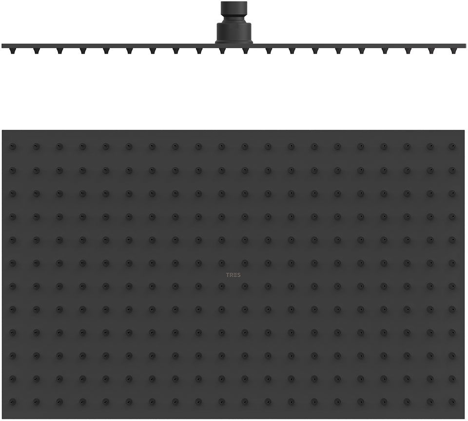 Tres Selection soffione doccia 40x25 cm rettangolare nero 134315008NM