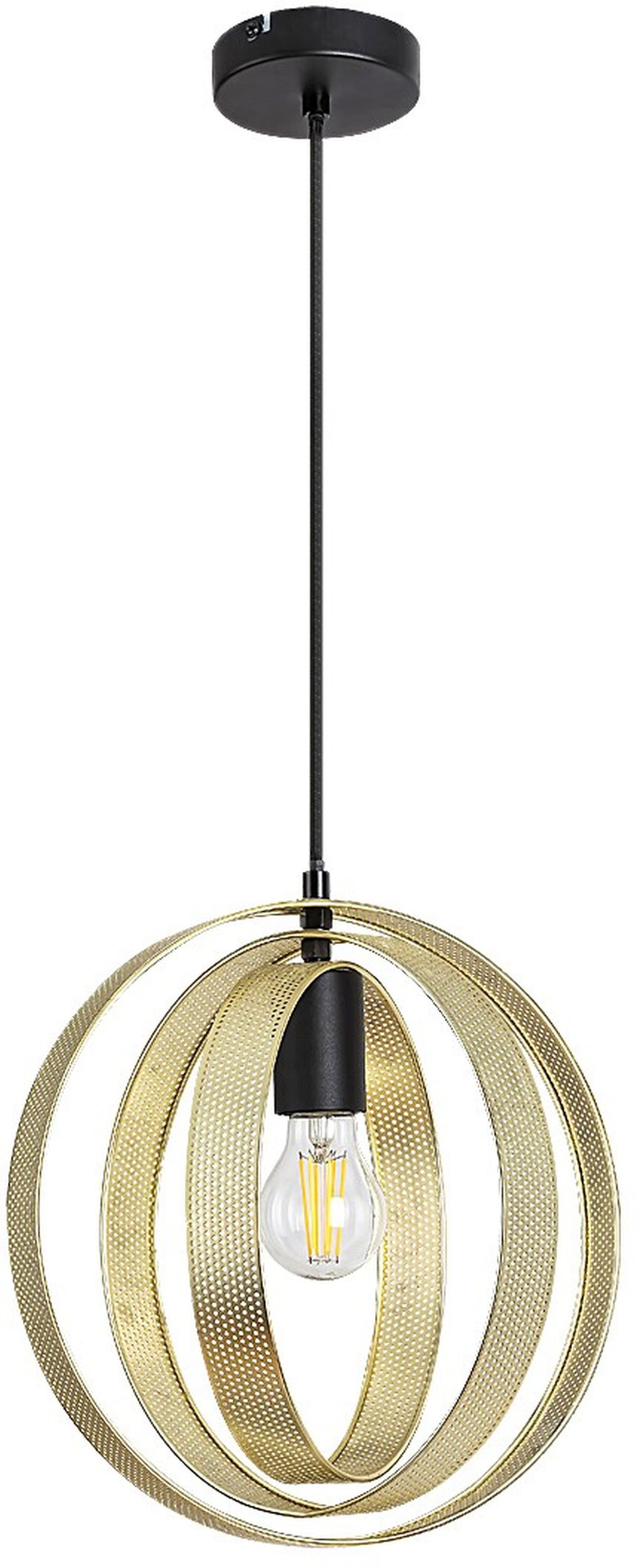 Rabalux Harlow lampada sospesa 1x5 W nero-oro 3607
