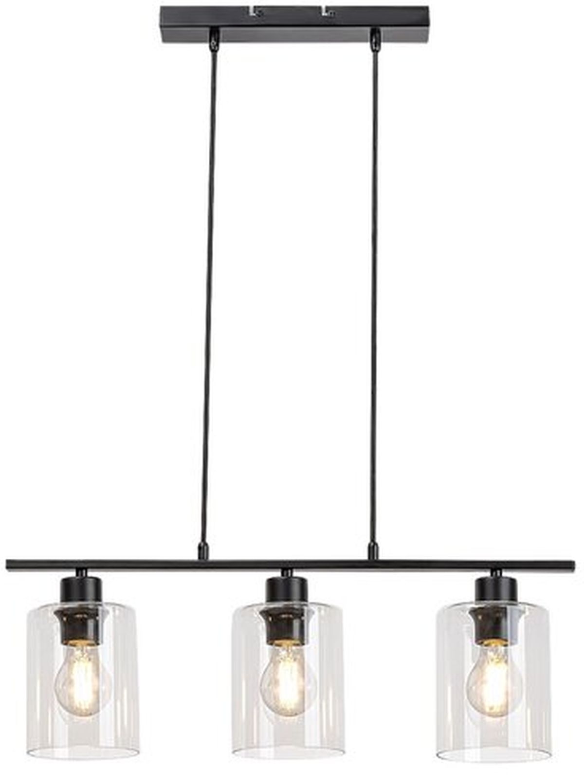 Rabalux Miroslaw lampada sospesa 3x40 W nero-trasparente 5078