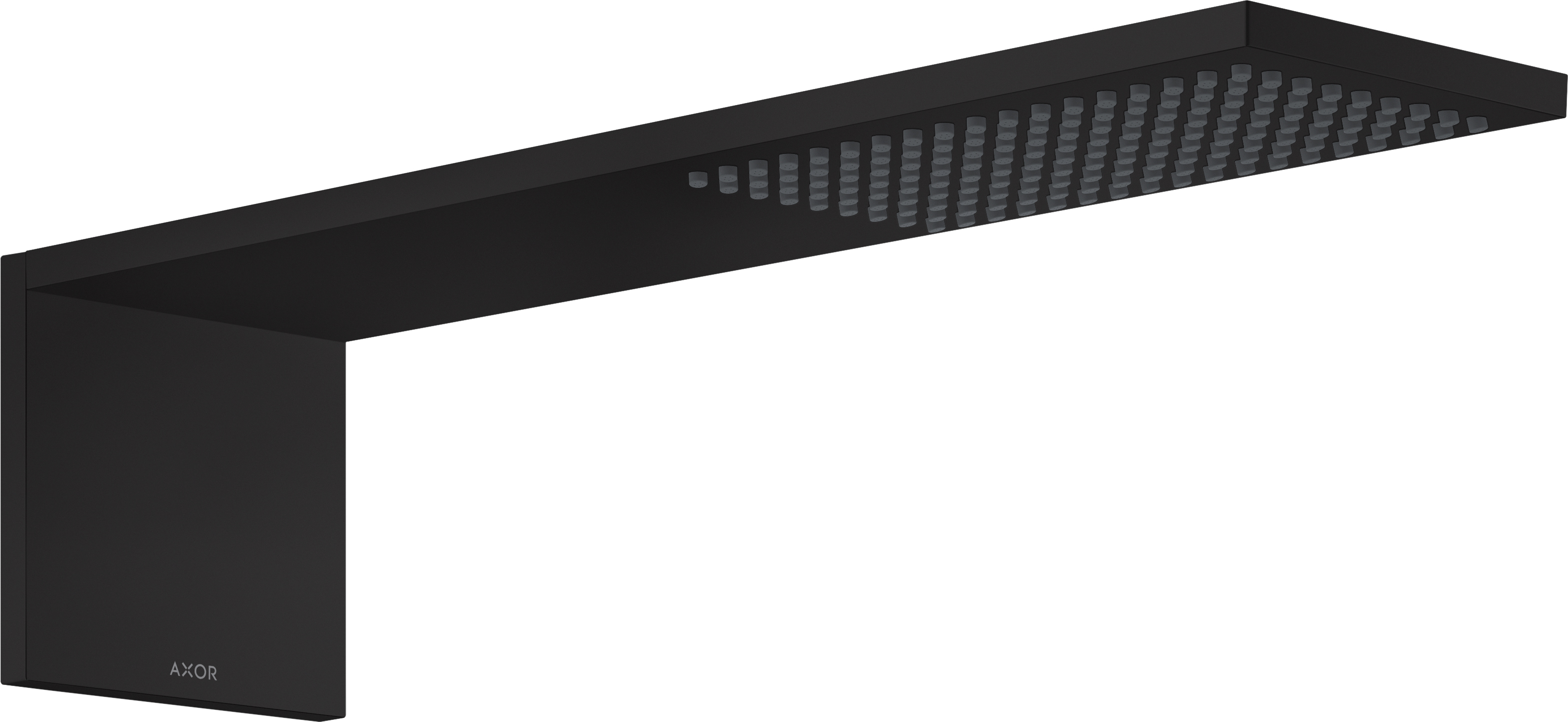 Axor ShowerComposition soffione doccia con braccio 42.5x11 cm rettangolare nero 12592670