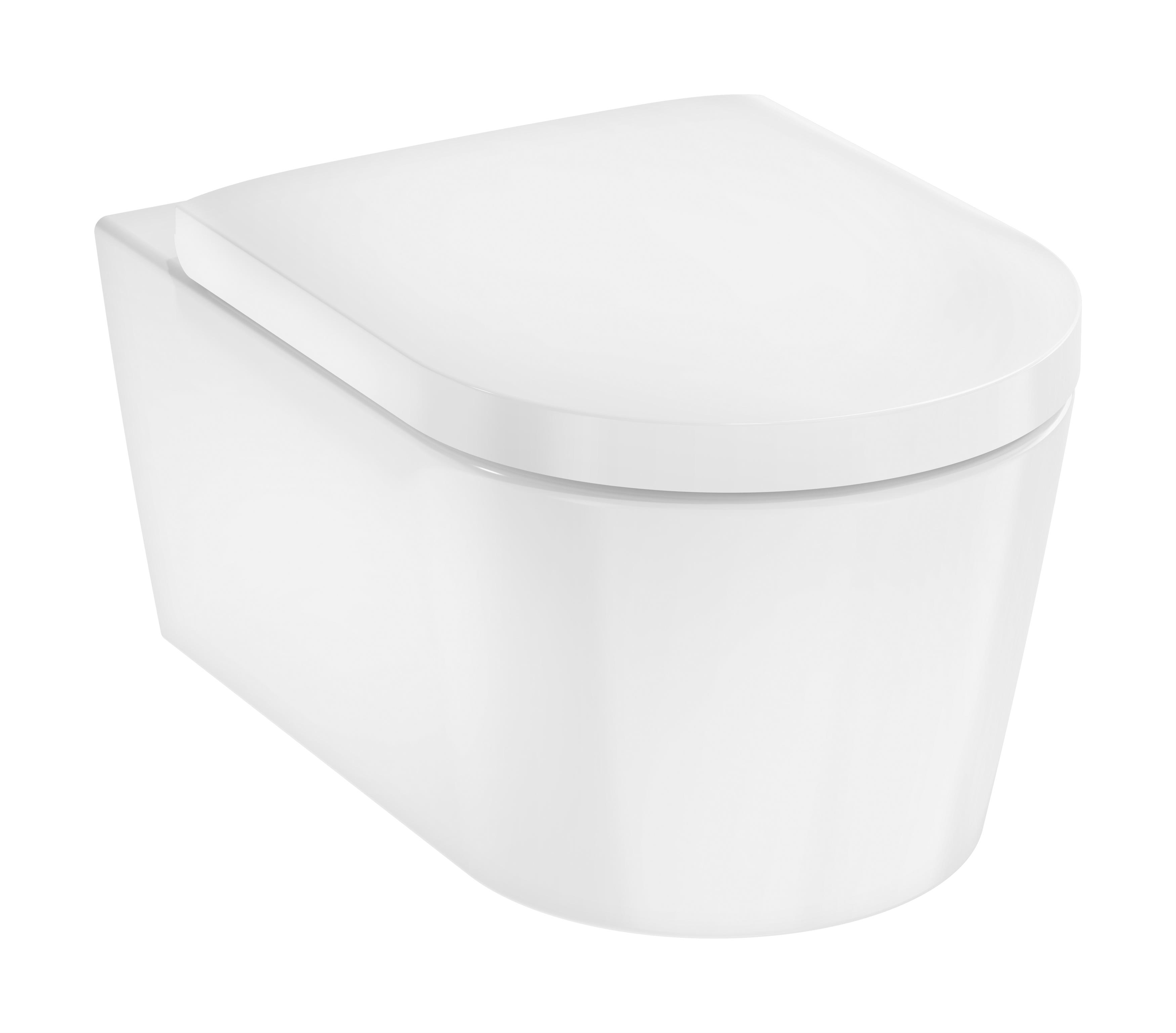 Hansgrohe EluPura S vaso wc con copriwater a discesa lenta sospeso senza brida bianco 62021450