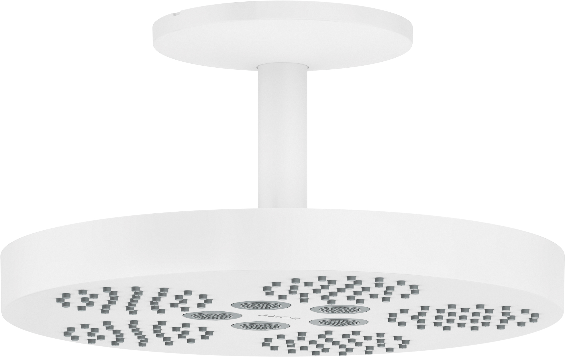 Axor One soffione doccia con braccio 28.2x28.2 cm rotonda bianco 48493700