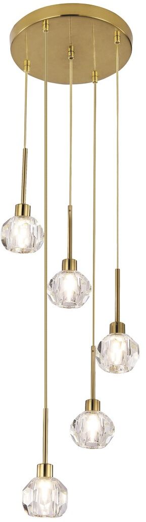Rabalux Kassia lampada sospesa 5x5 W trasparente-oro 5396
