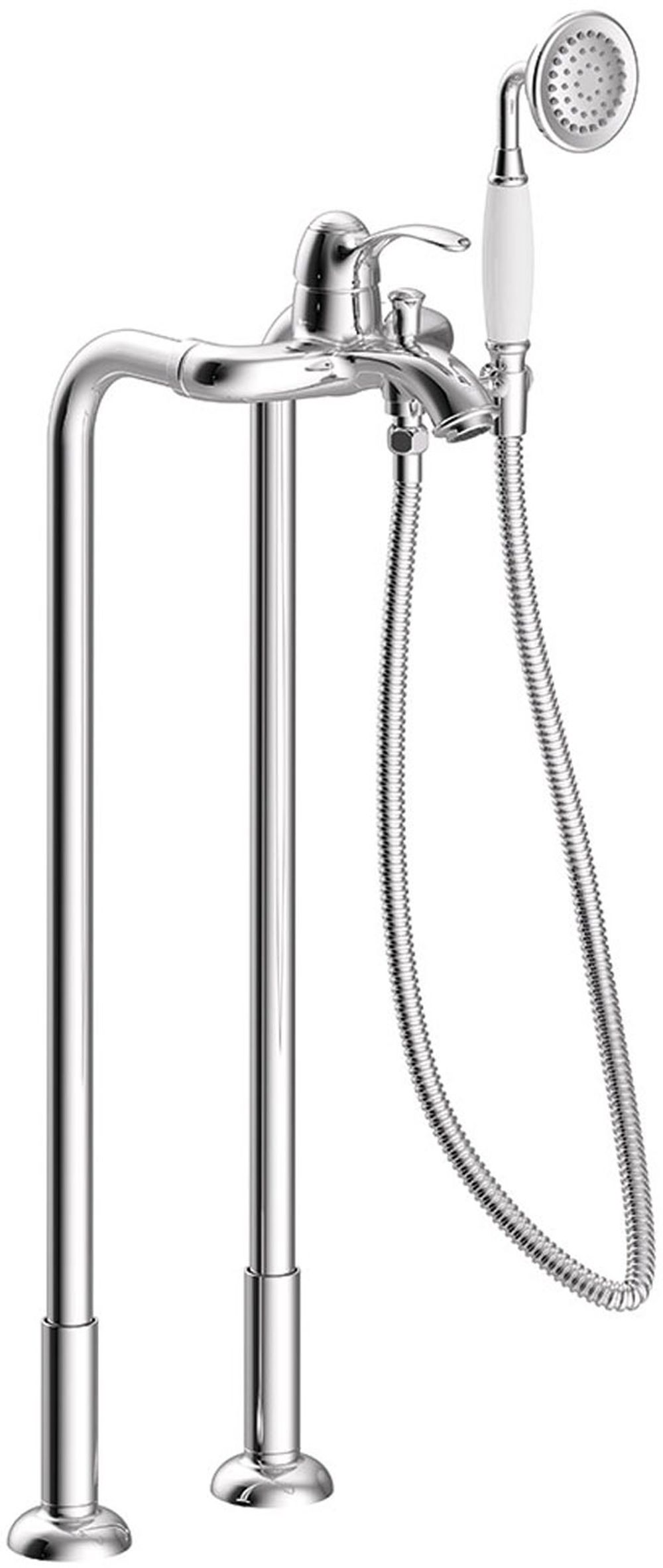 Tres Clasic-Tres rubinetto per vasca e doccia a terra cromo 24219402