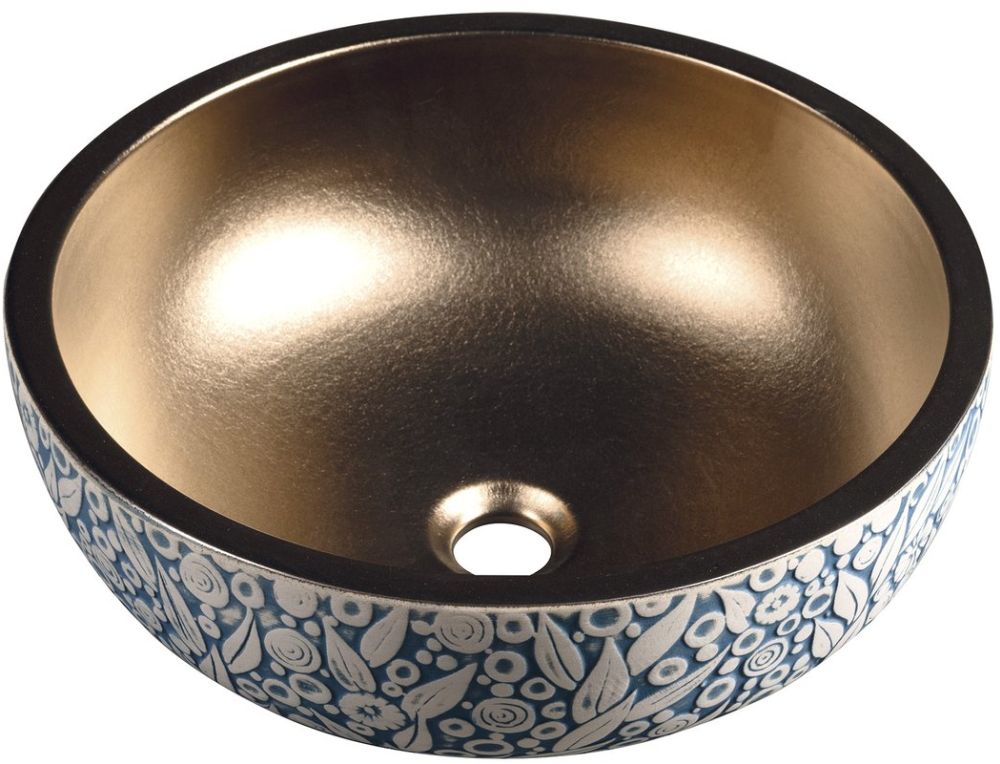 Sapho Priori lavabo 41x41 cm rotonda da appoggio opaca PI037