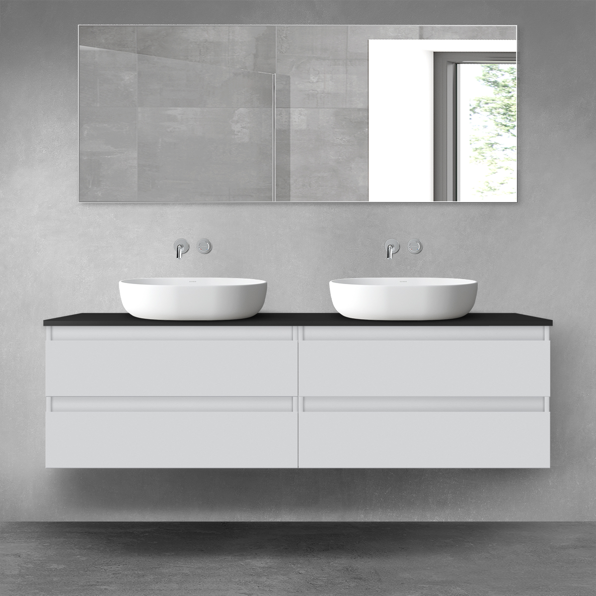 Set armadietto Oltens Vernal 60001700, piano sopra armadietto Oltens Vernal 63008300