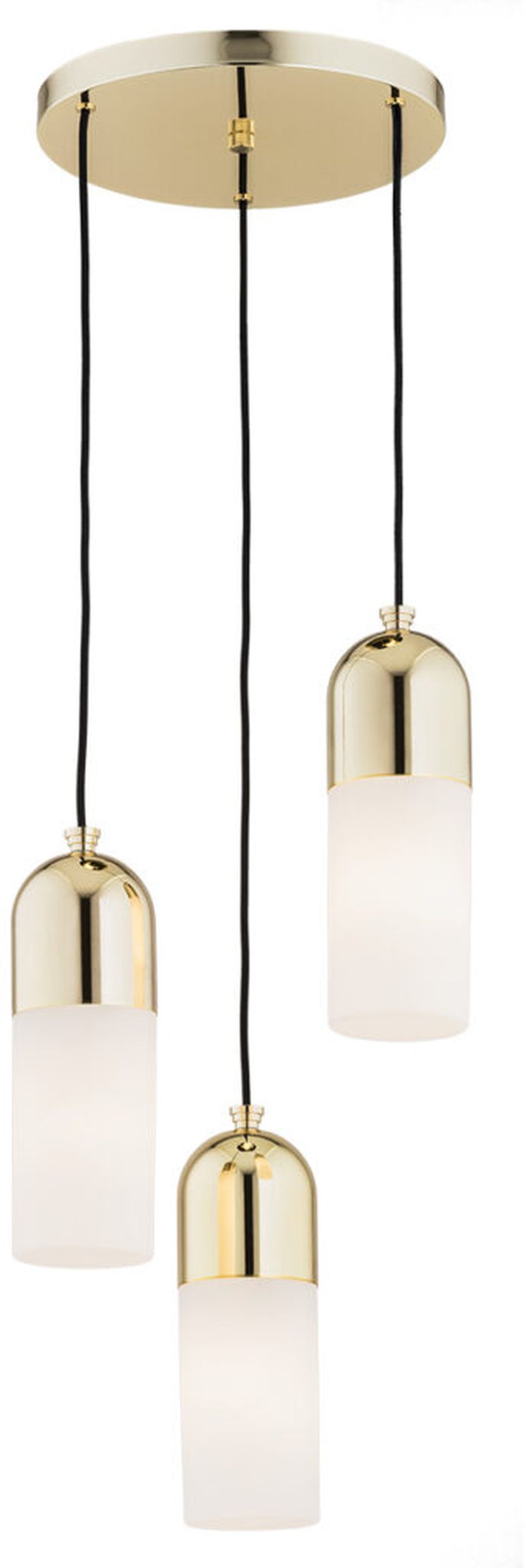 Argon Burgos lampada sospesa 3x15 W ottone-opale 1466