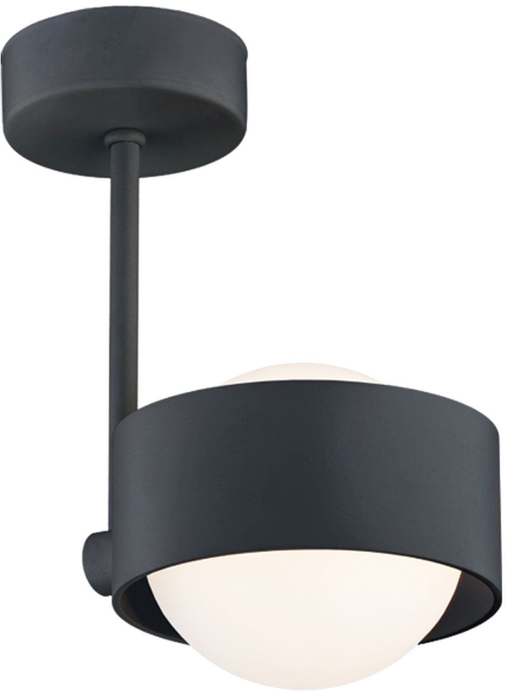 Argon Massimo Plus lampada da soffitto 1x6 W nero-opale 8060