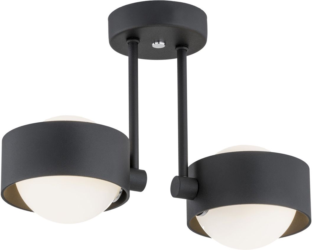 Argon Massimo Plus lampada da soffitto 2x6 W nero-opale 7089