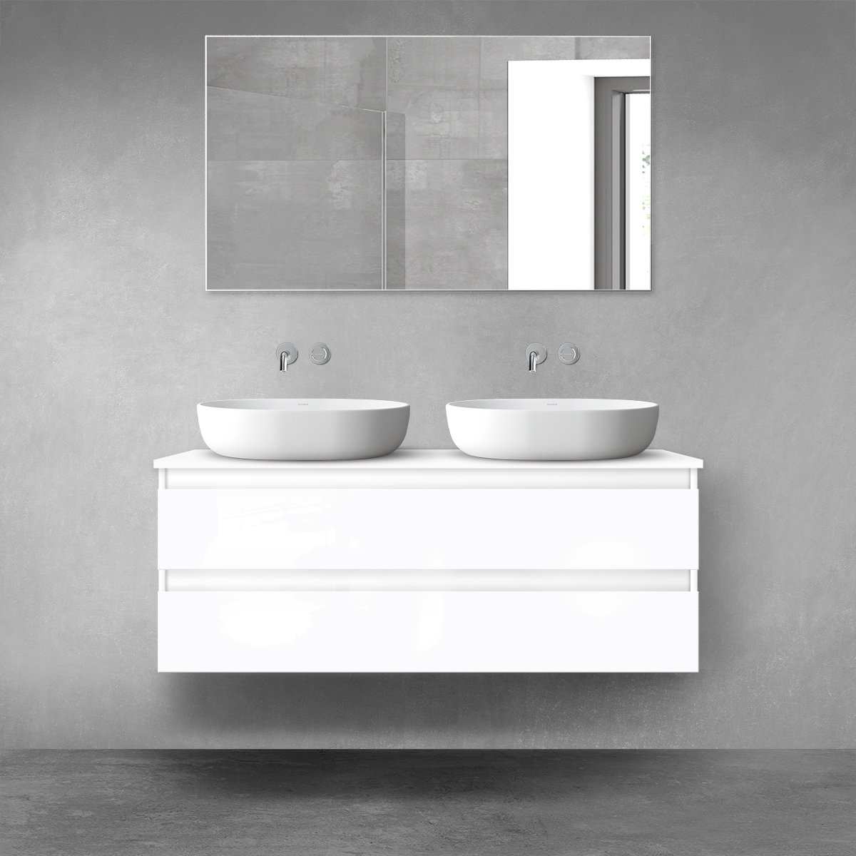 Oltens Vernal armadietto 120x45.6x47 cm sottolavabo sospeso bianco 60019000