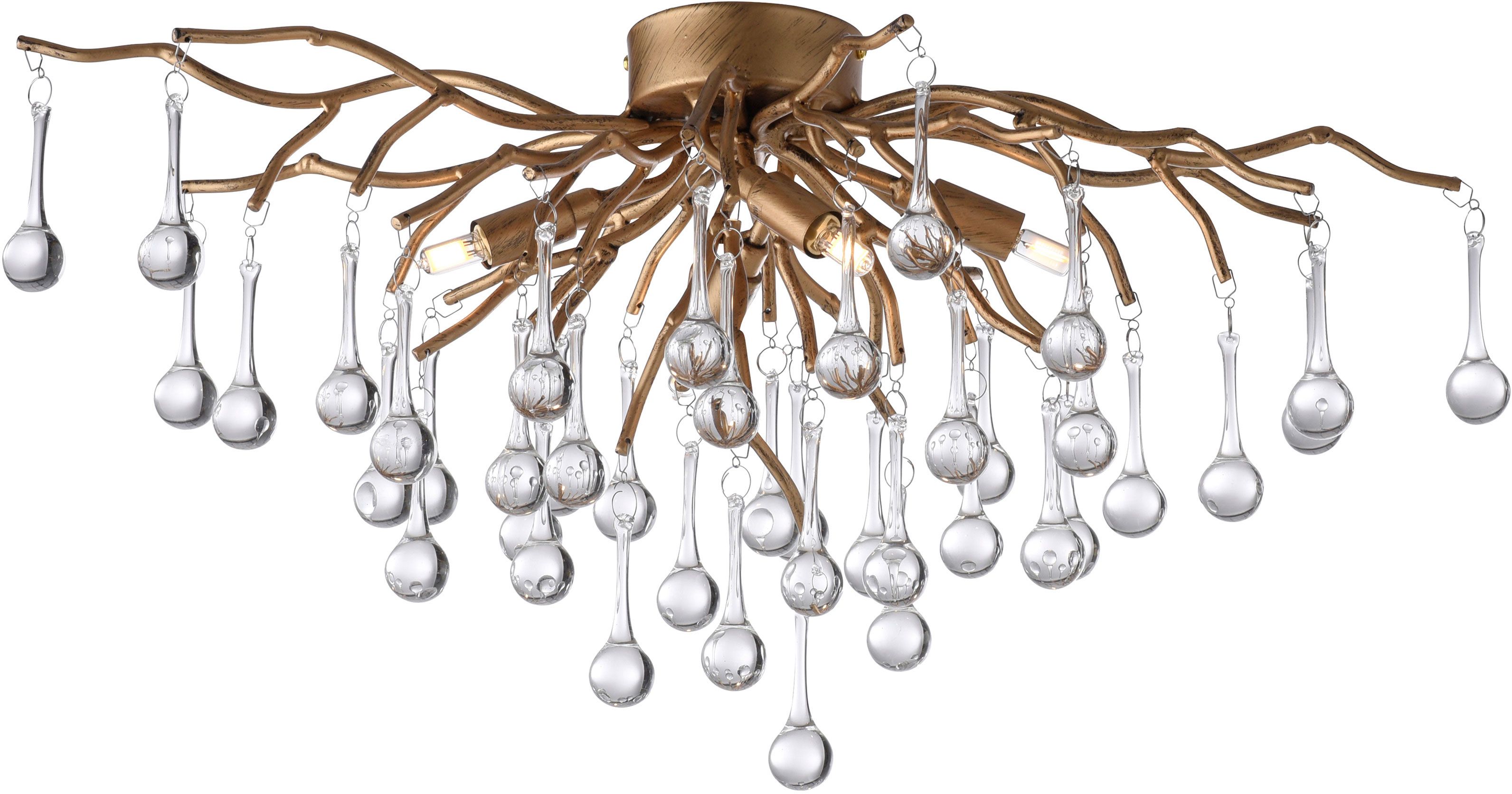 Paul Neuhaus Icicle lampada da soffitto 4x40 W ottone 8090-11