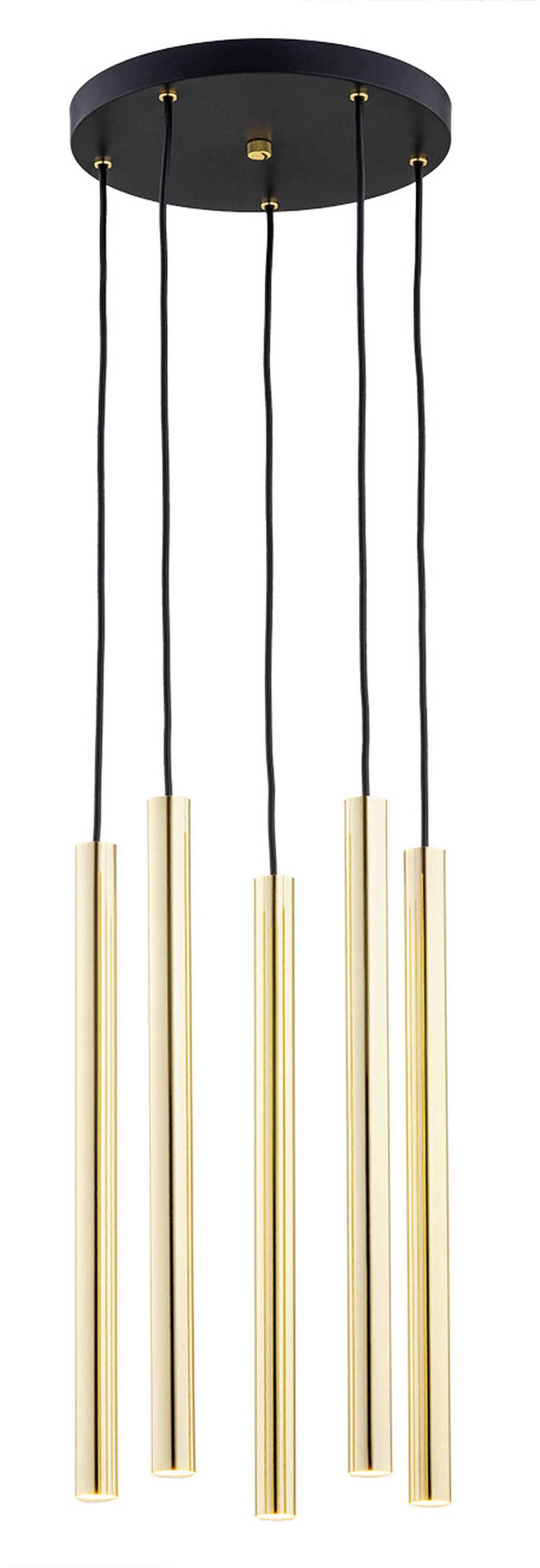 Argon Sicilia Plus lampada sospesa 5x6 W nero-oro 2144
