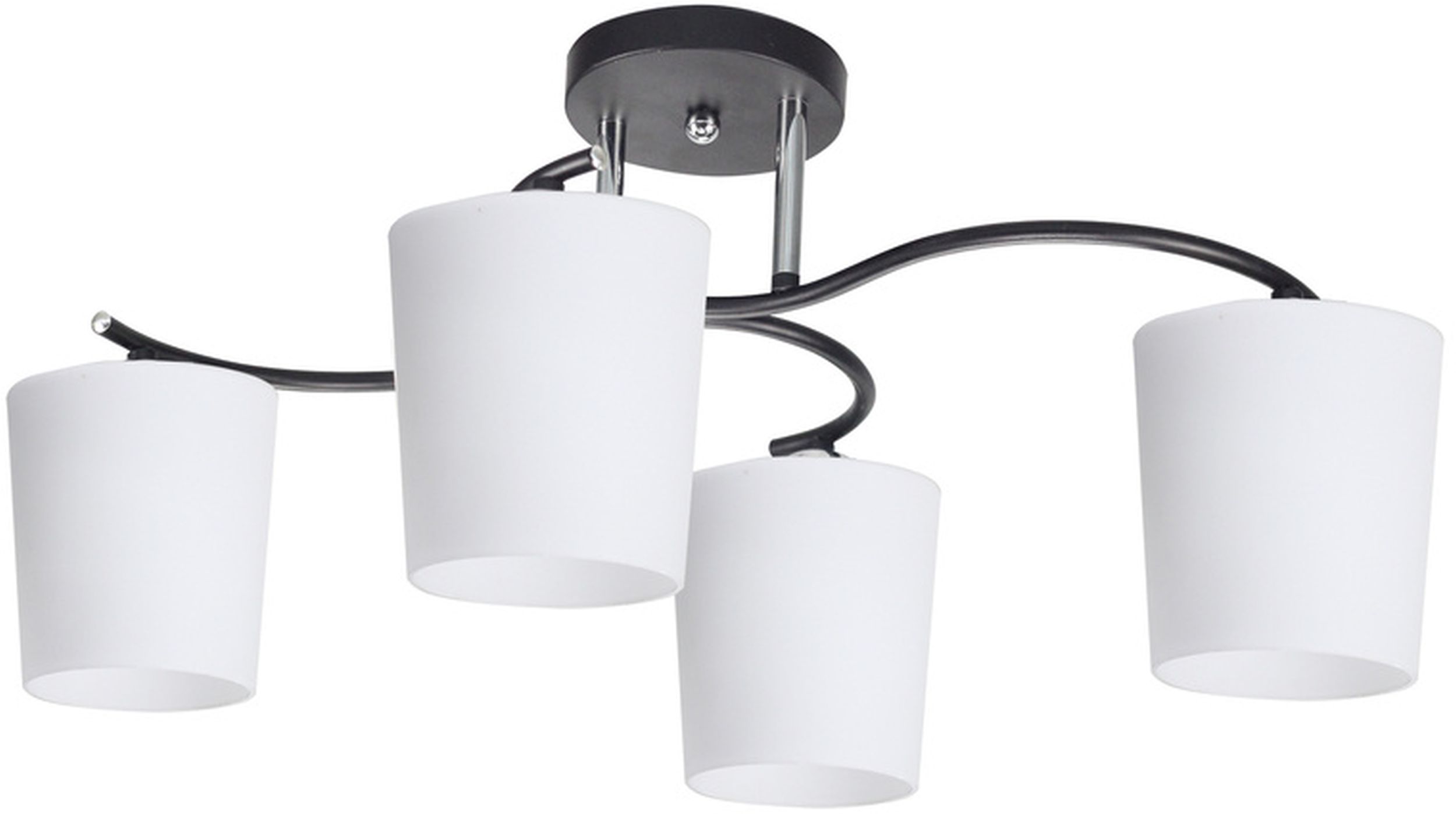 Candellux Esnyr lampada da soffitto 4x40 W bianco-nero-cromo 34-22677