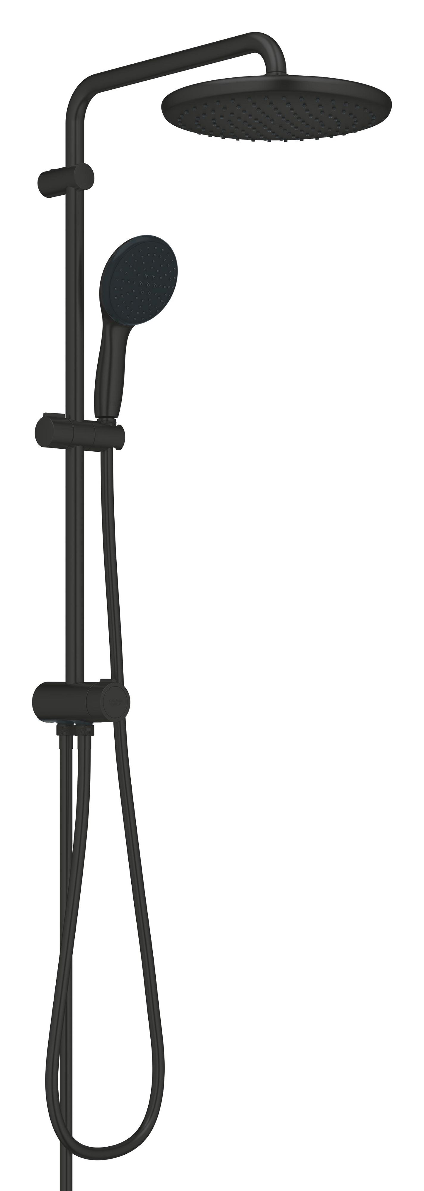 Grohe Vitalio Start System set doccia a parete con soffione nero 266802431