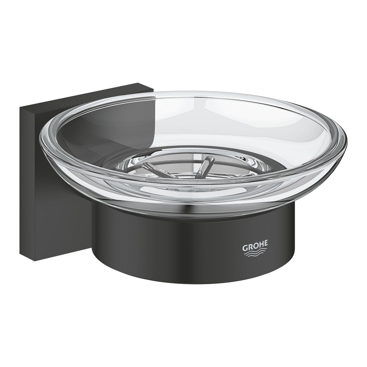 Grohe Start Cube portasapone a parete nero-trasparente 410962430