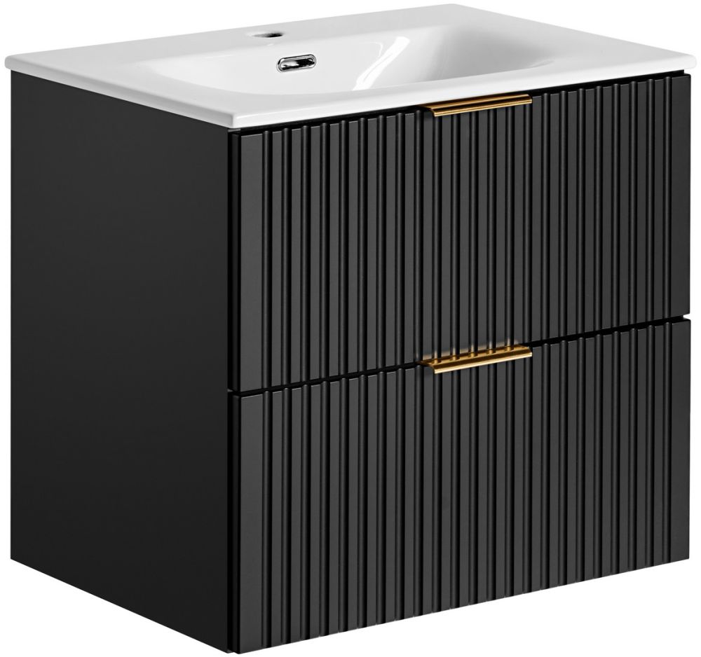 Set armadietto Comad Adel Black ADEL BLACK 82-60-B-2S, lavabo Comad Sky SKY60-8099