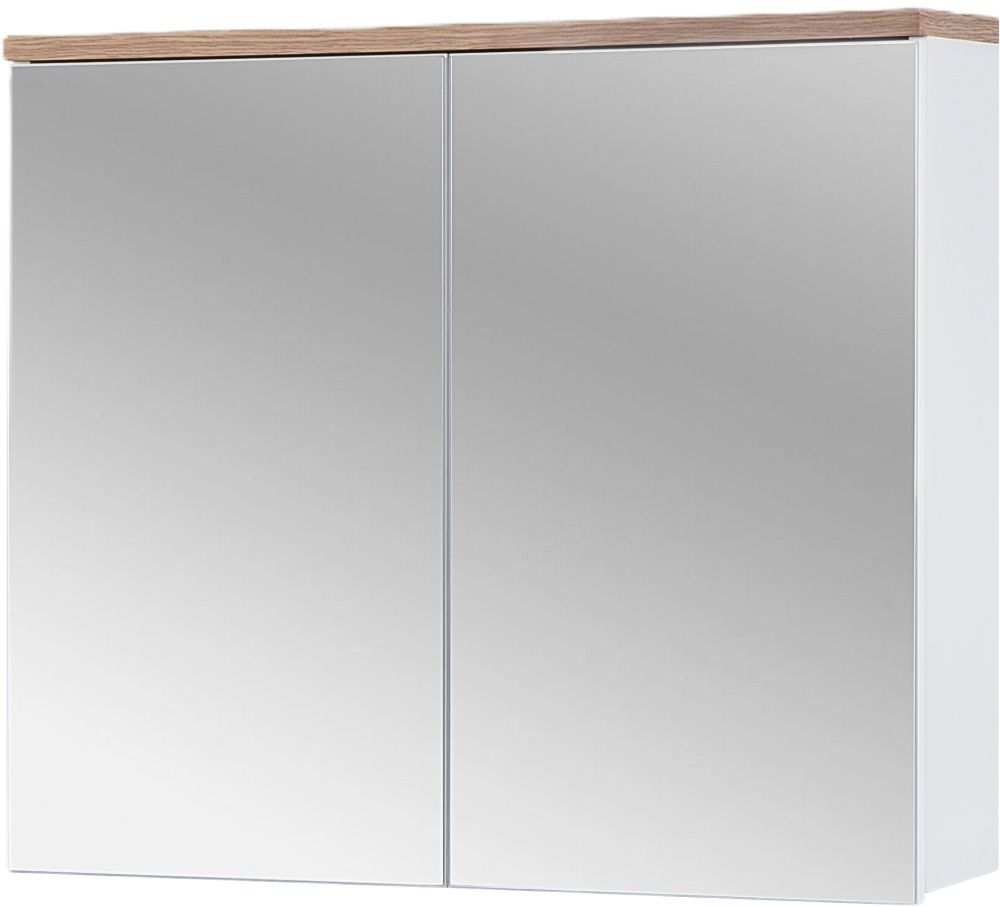 Comad Bali White armadietto 80x20x69.4 cm con specchio bianco -rovere BALI WHITE 841 FSC