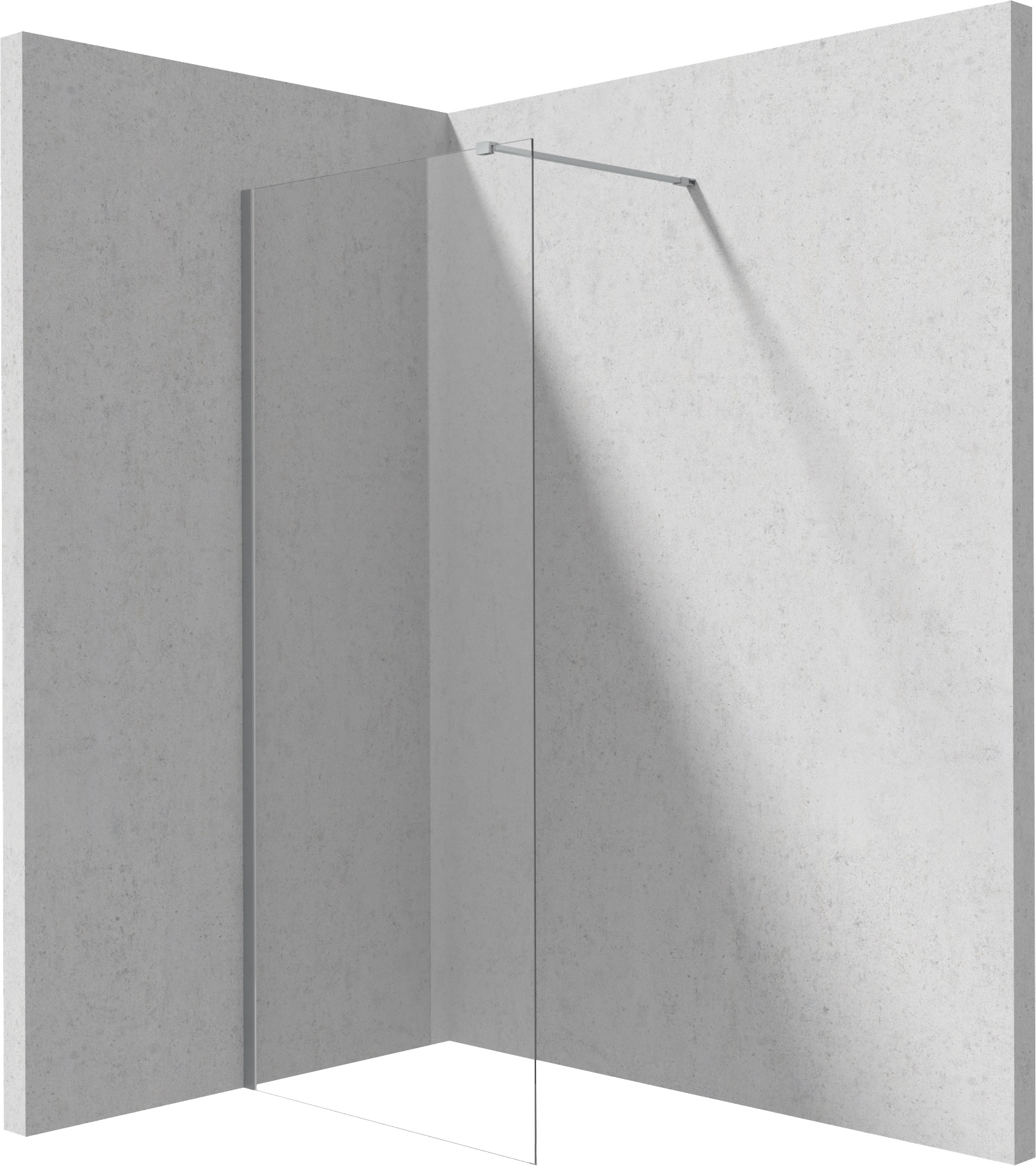Deante Prizma parete doccia walk-in 90 cm spazzolata/vetro trasparente KTJ_F39P