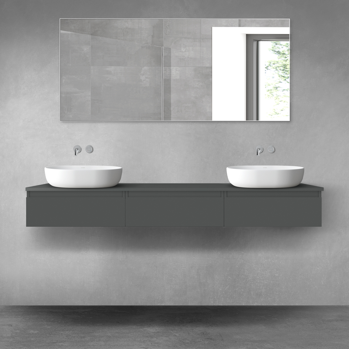 Set armadietto Oltens Vernal 60009400, piano sopra armadietto Oltens Vernal 63009400