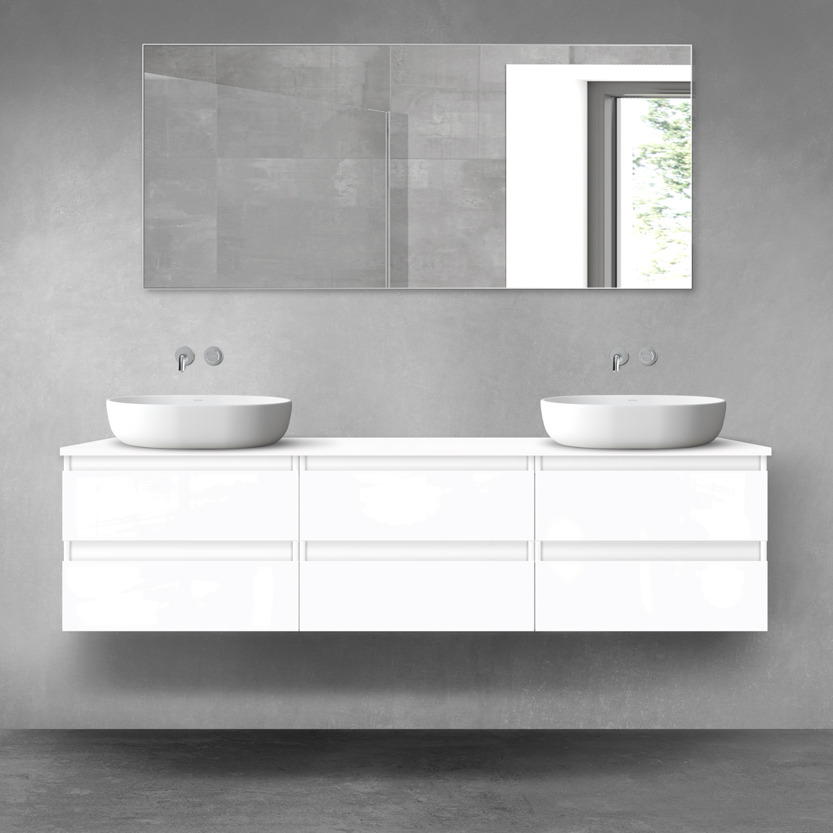Set armadietto Oltens Vernal 60002000, piano sopra armadietto Oltens Vernal 63009000